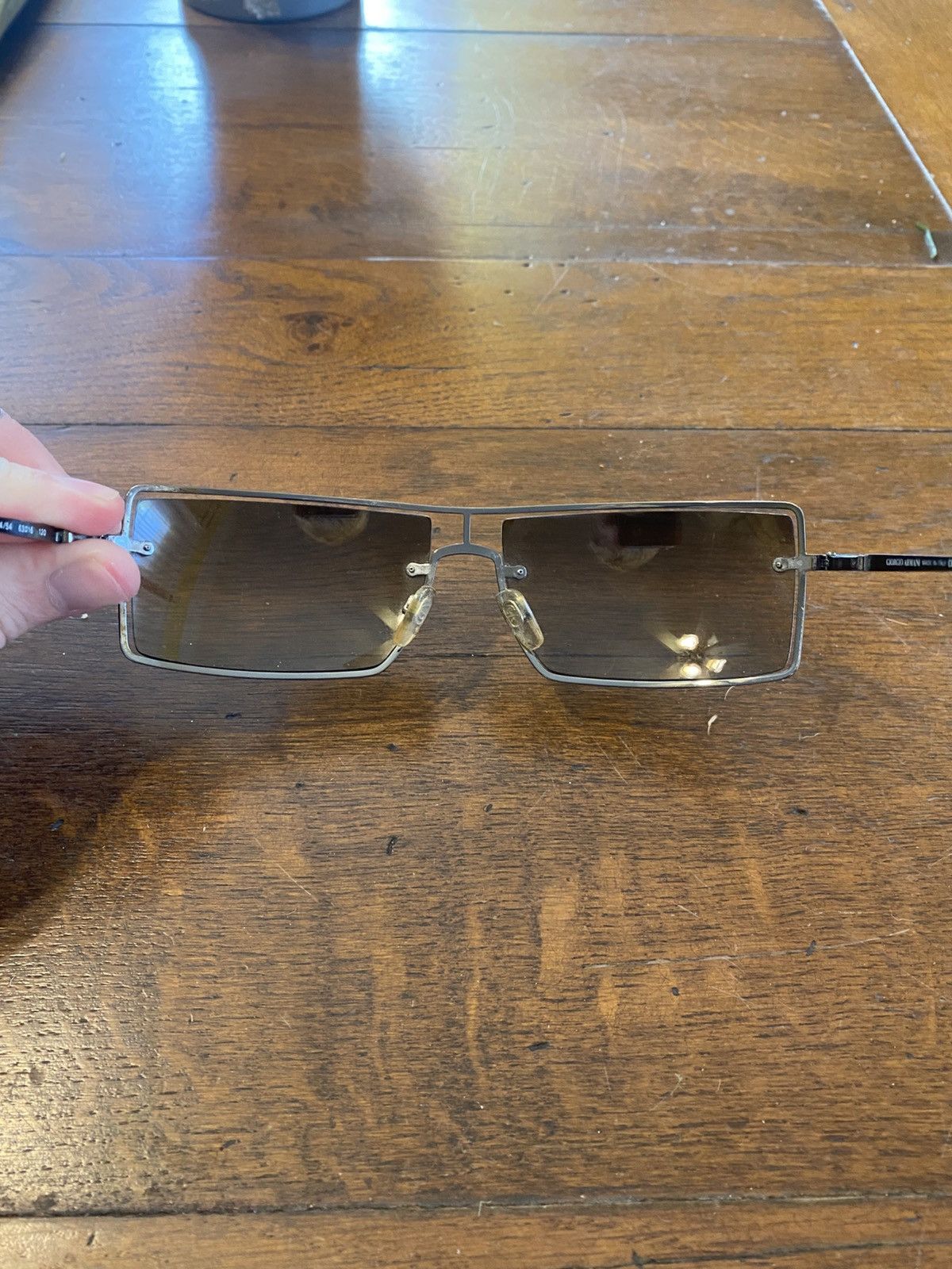 Designer × Giorgio Armani × Vintage vintage giorgio armani rimless sunglasses Size ONE SIZE - 8 Thumbnail