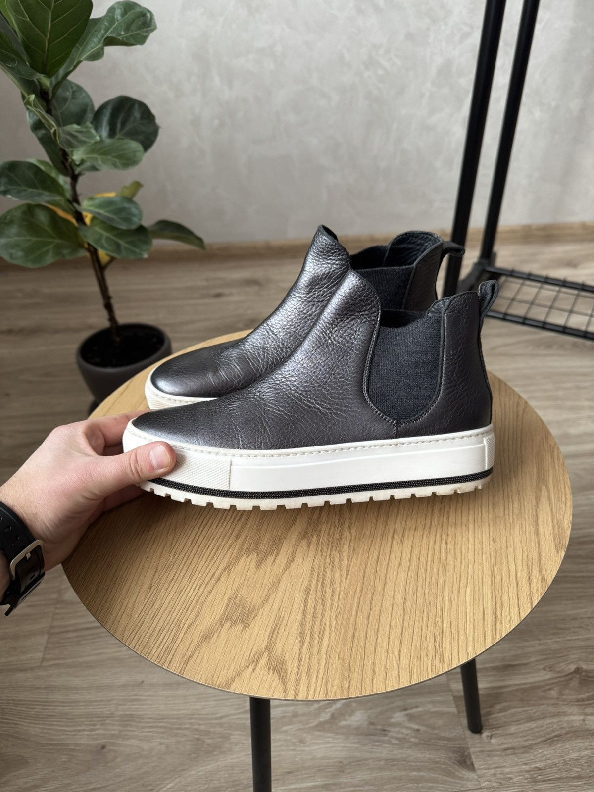 Brunello Cucinelli Brunello Cucinelli Leather Boots Sneakers Size US 7 / IT 37 - 2 Thumbnail