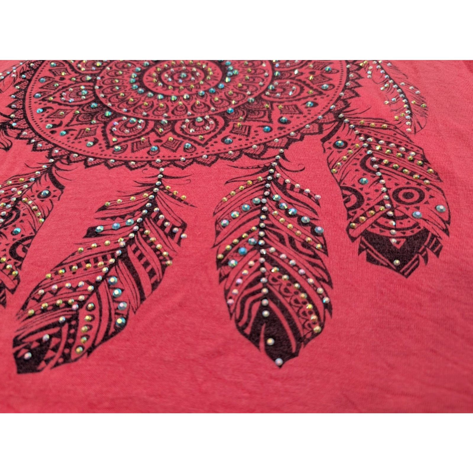 Vintage VINTAGE Charlotte Russe Tank Adult Small Coral Dream Catcher Fairy Boho Y2K Women Sleeveless Rayon Embroidered 90s Size S / US 4 / IT 40 - 5 Thumbnail