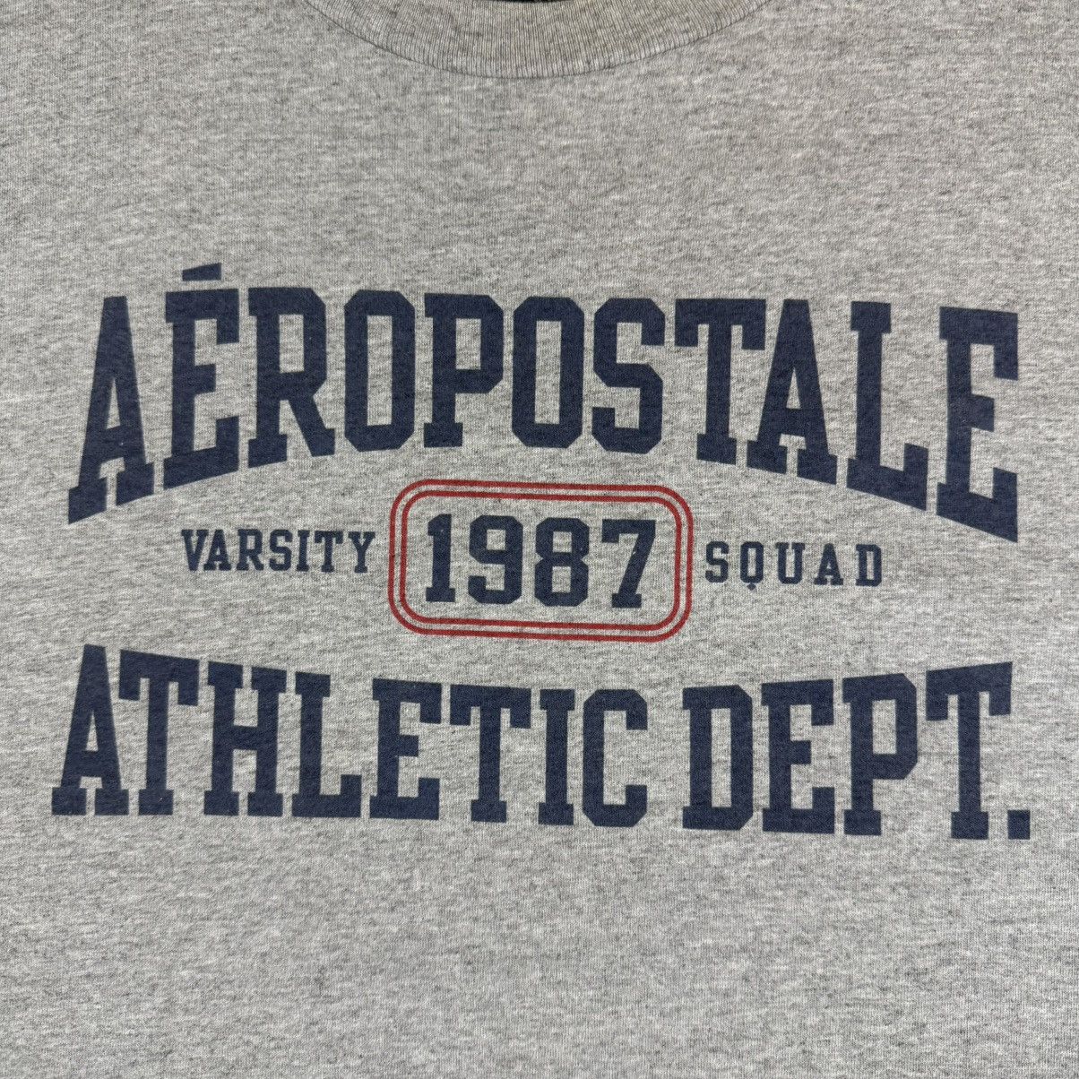 Aeropostale Aeropostale Mens Gray Graphic T Shirt Athletic Dept 1987 2XL Size US XXL / EU 58 / 5 - 3 Thumbnail