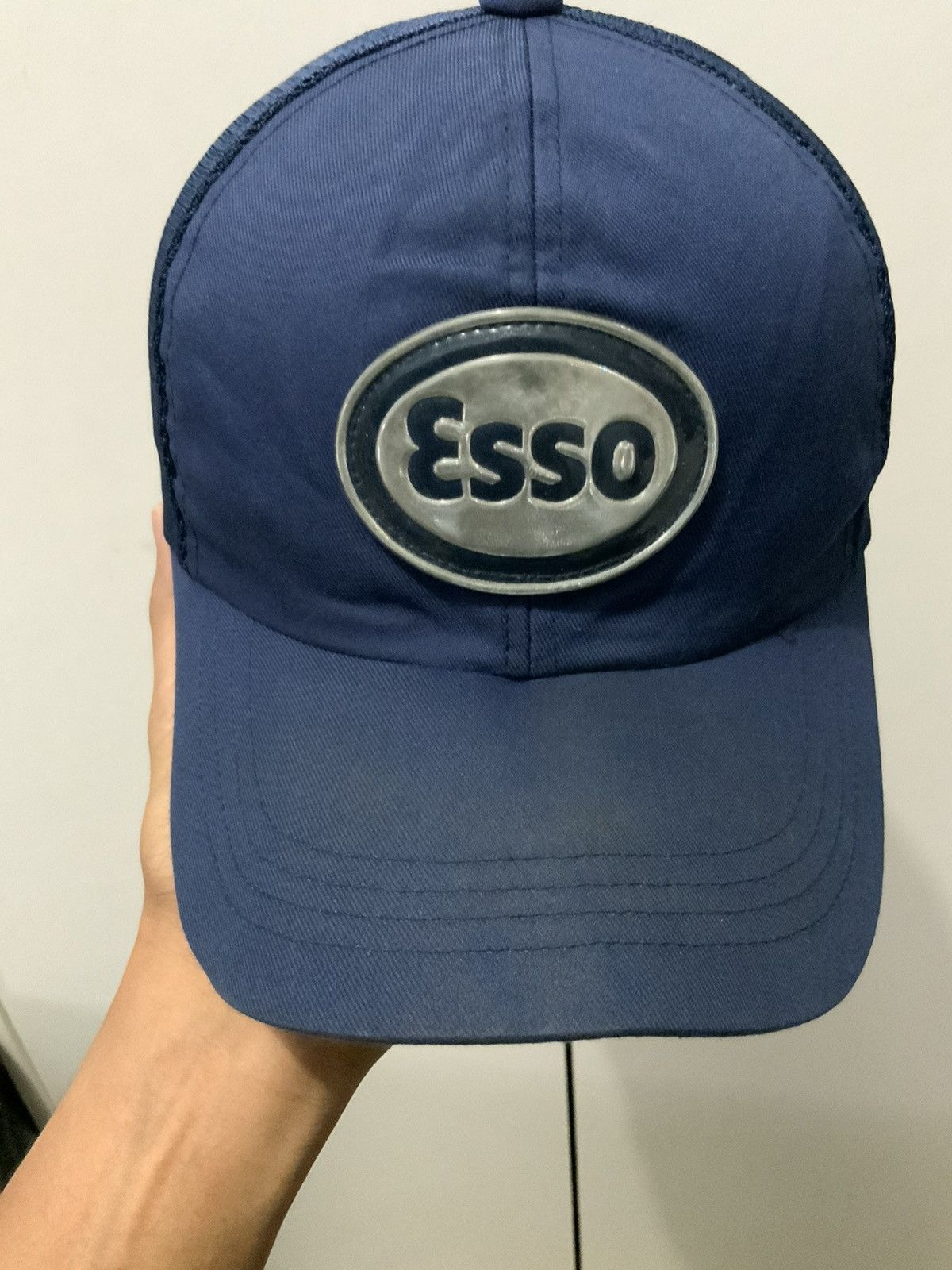 Vintage Vintage Esso Indigo Patches Trucker Hat Size ONE SIZE - 8 Thumbnail