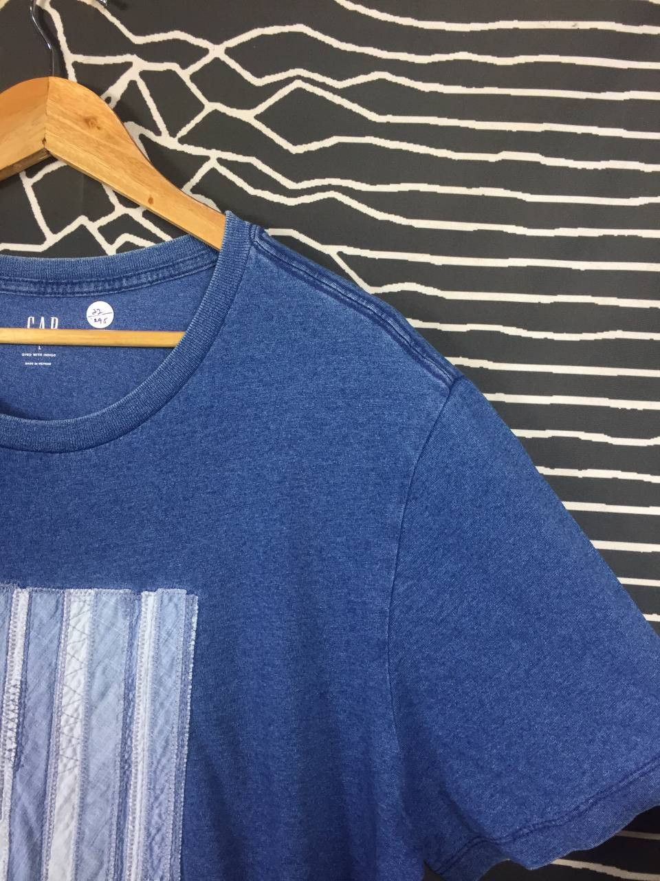 Gap × Vintage GAP Dyed With Indigo American Flag Patched Tee Size US L / EU 52-54 / 3 - 5 Thumbnail