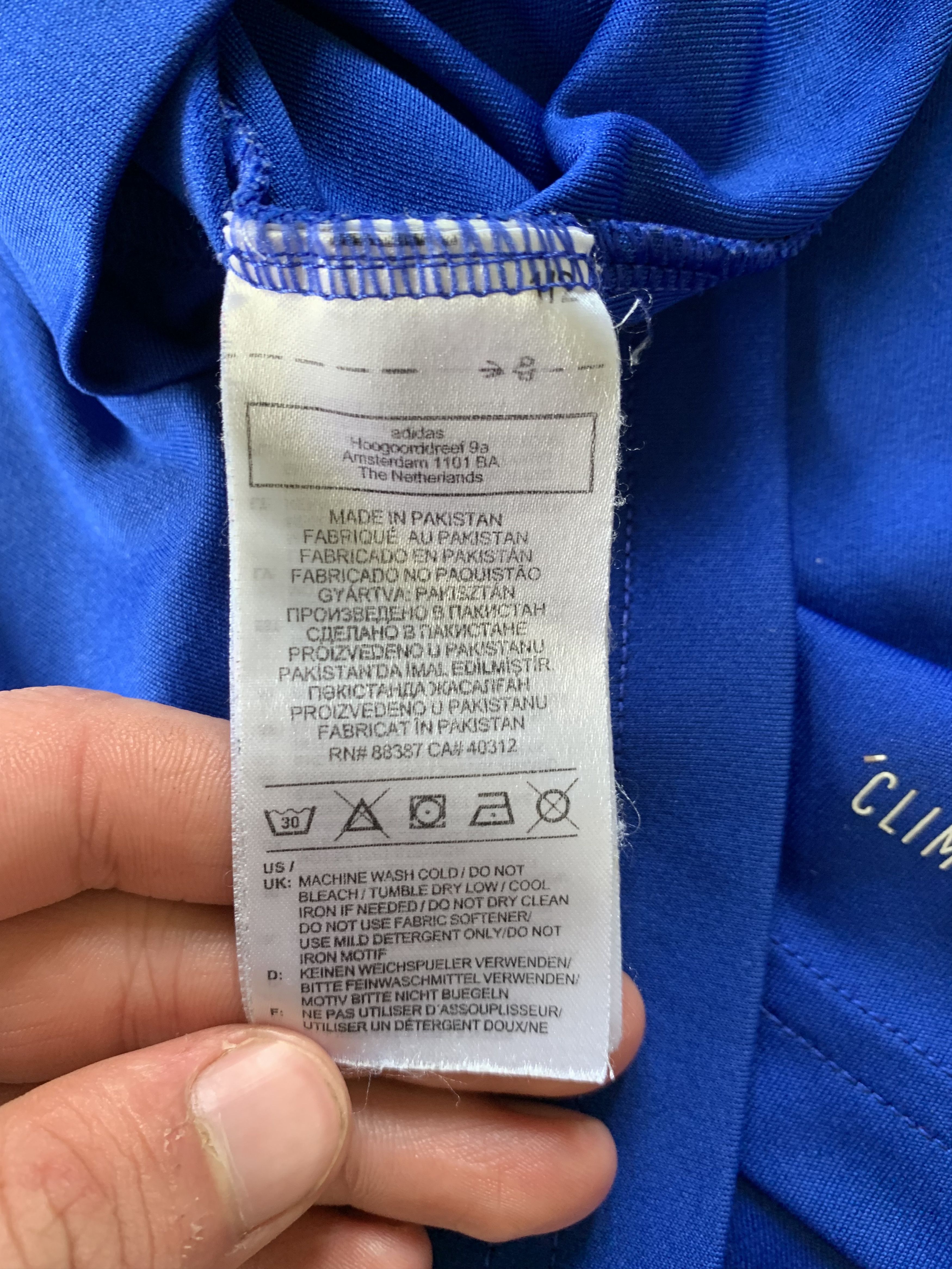 Adidas Adidas ClimaLite Blue Sport Training T-Shirt Size US M / EU 48-50 / 2 - 7 Thumbnail