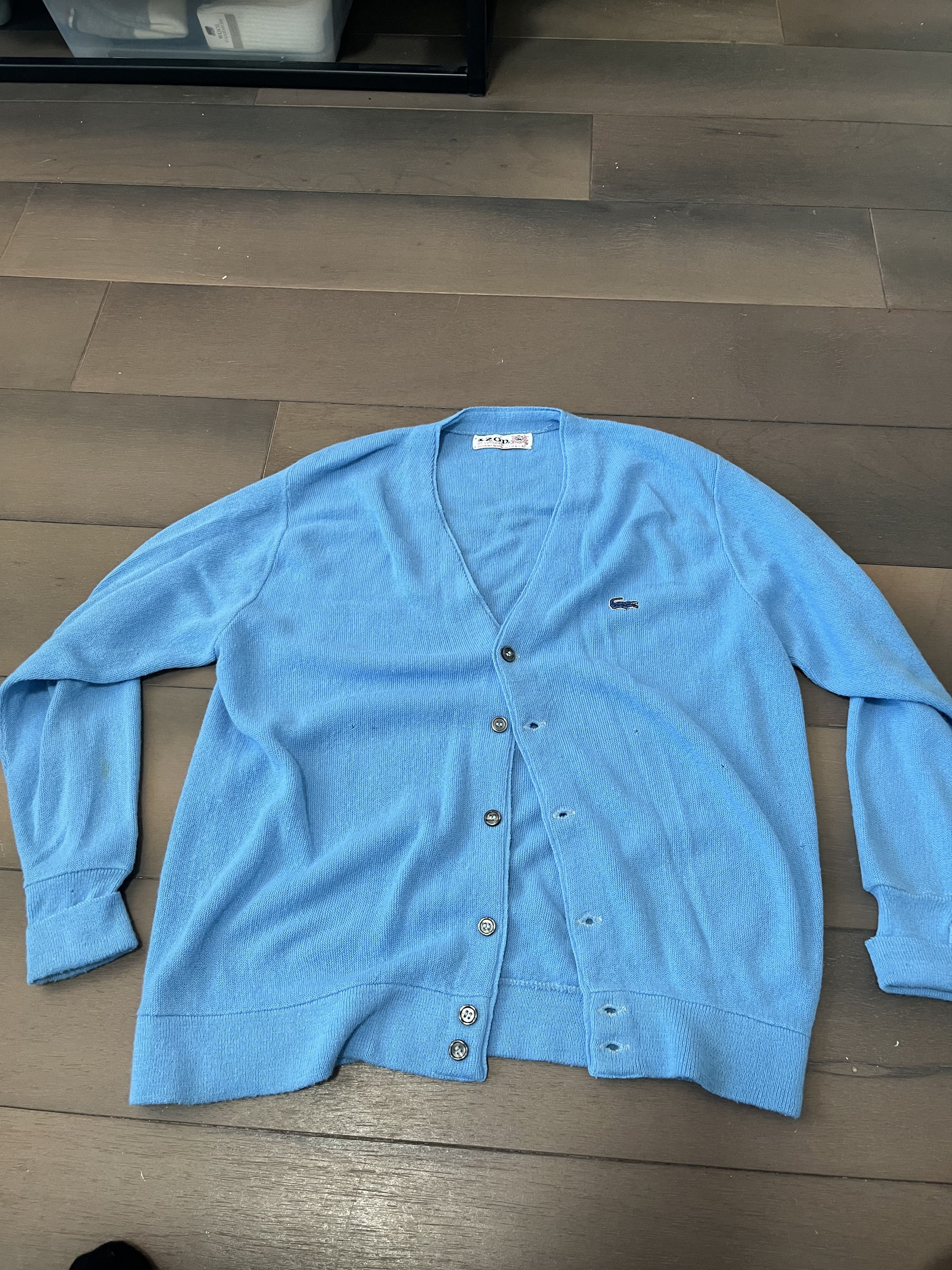 Lacoste Lacoste IZOD Blue Croc Logo Cardigan Size US M / EU 48-50 / 2 - 1 Thumbnail