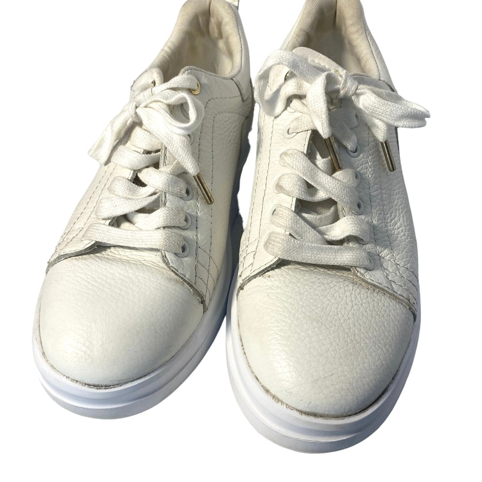 Zara Zara Platform Lace-up Leather Sneakers women 9-9.5 (euro 40) Size US 8 / EU 41 - 3 Thumbnail