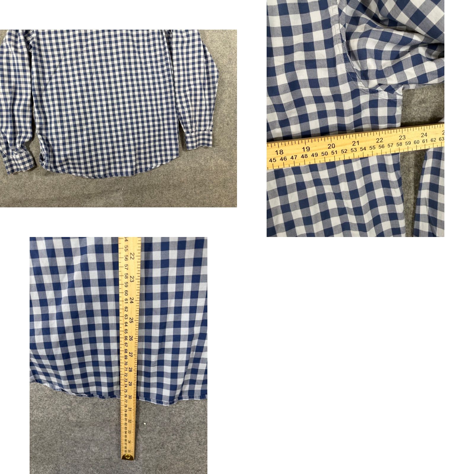 Lacoste Lacoste Shirt Mens Medium 42 Blue White Checked Modern Fit Button-Up Long Sleeve Size US M / EU 48-50 / 2 - 9 Thumbnail