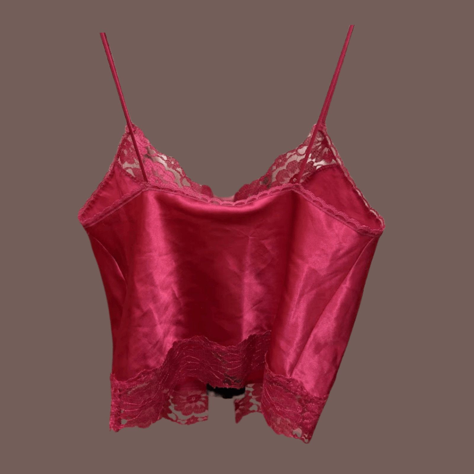 Vintage VTG Lace Camisole | Lady Manhattan Pink | 80s Lingerie Core Size M / US 6-8 / IT 42-44 - 2 Thumbnail