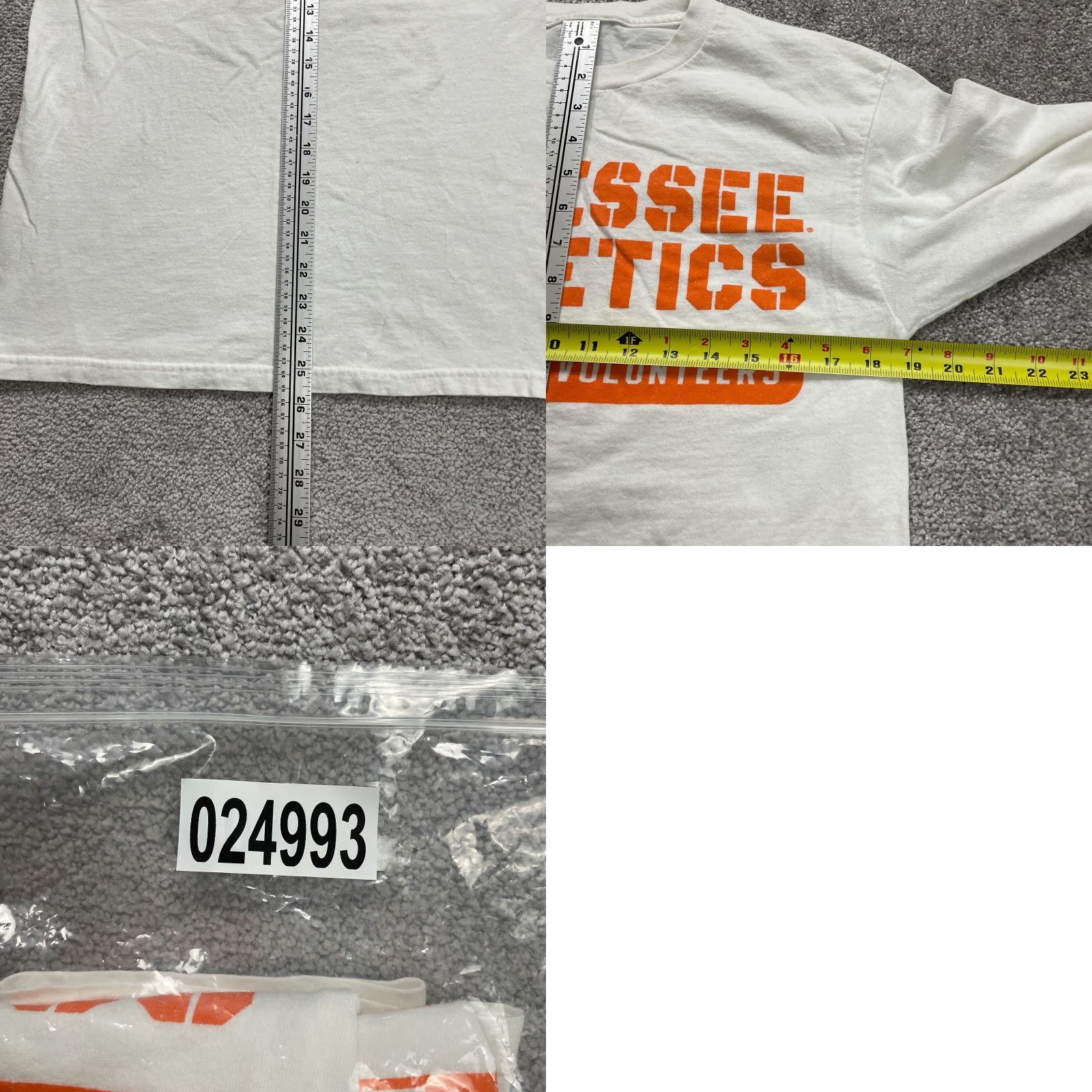 Vintage VINTAGE Unbranded T-Shirt Mens Small White Long Sleeve Tennessee Athletics Tee Size US S / EU 44-46 / 1 - 8 Thumbnail