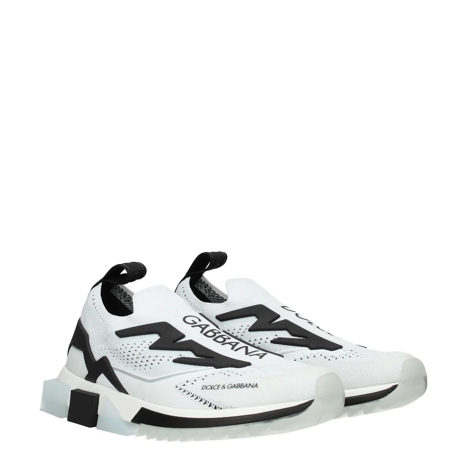 Dolce & Gabbana ob1o1e1124 Fabric Sneakers in White Black Size US 6 / IT 36 - 2 Thumbnail