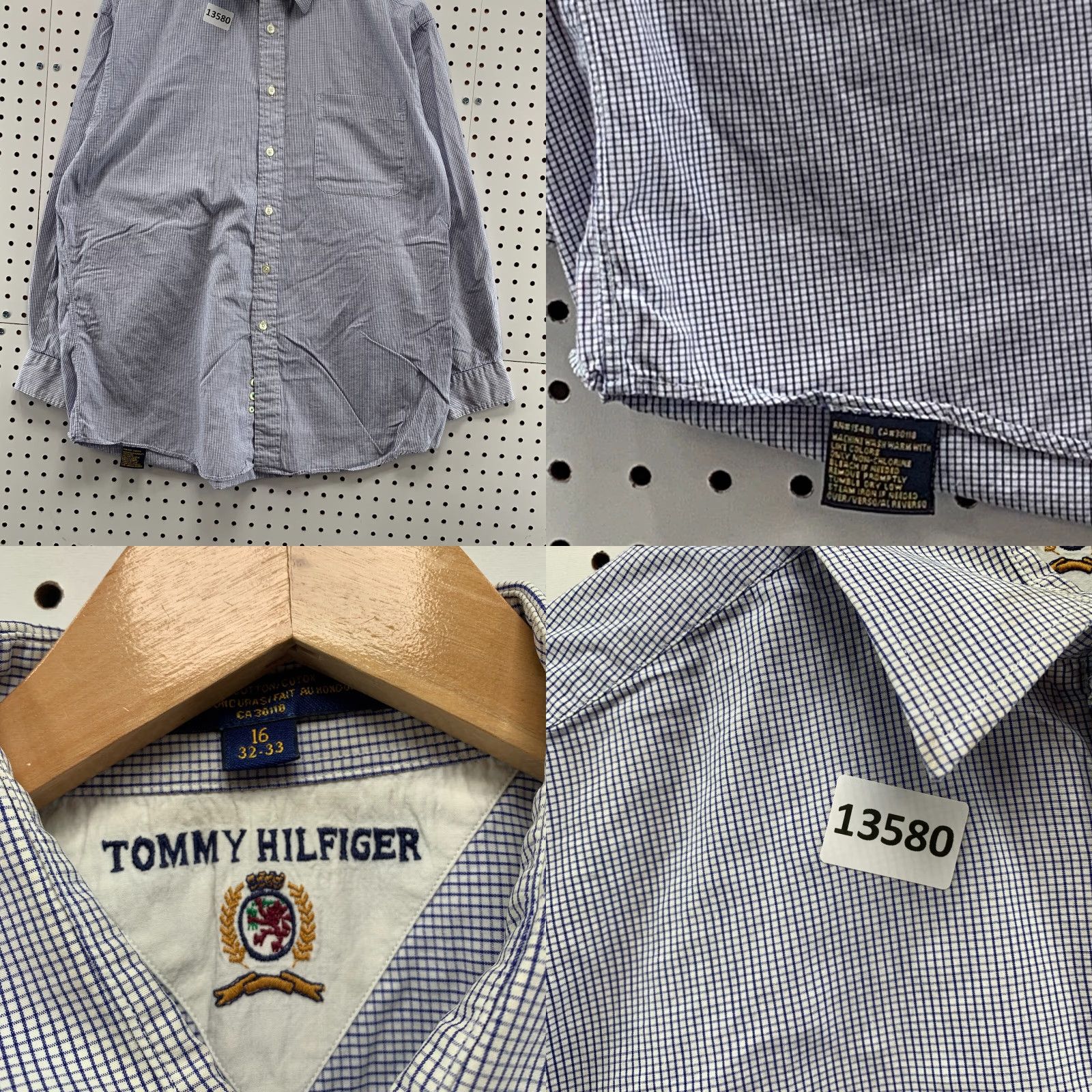Tommy Hilfiger VINTAGE Tommy Hilfiger Shirt Men Plaid Long Sleeve Button-Down 16 32-33 Casual Workwear Size US L / EU 52-54 / 3 - 8 Thumbnail