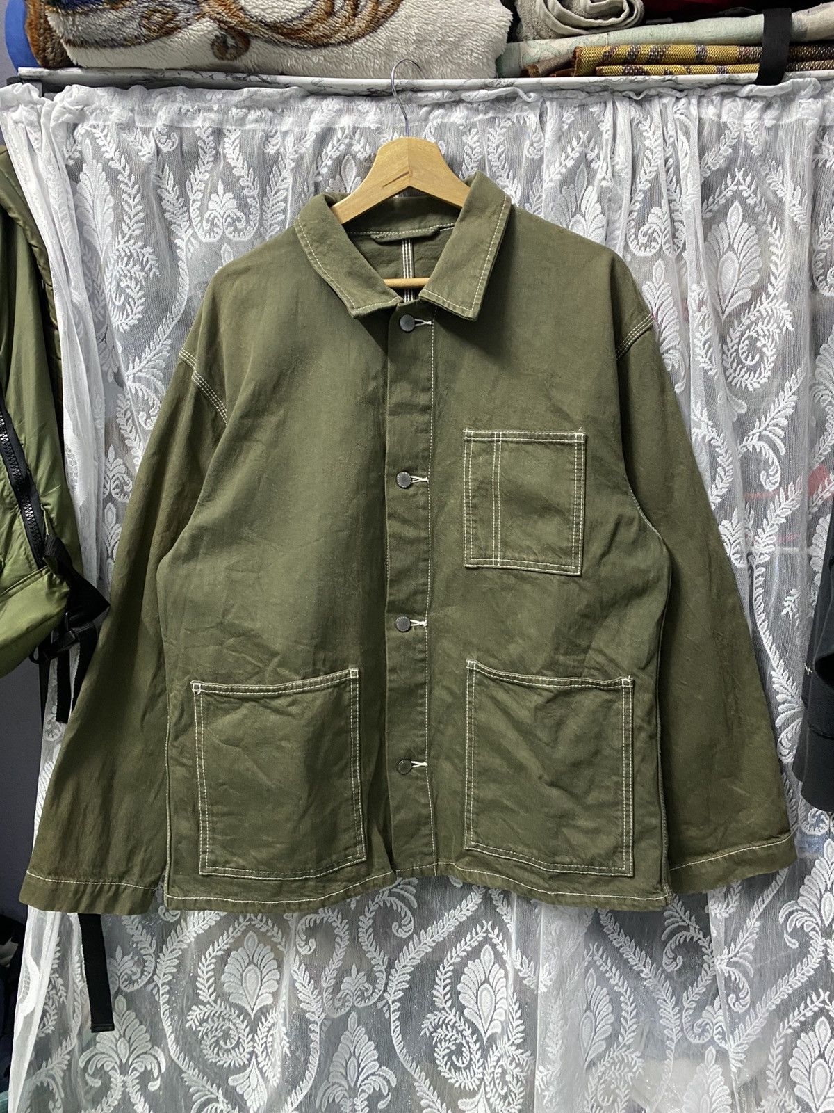 GU Gu Denim Jacket Olive Green Size US S / EU 44-46 / 1 - 1 Thumbnail