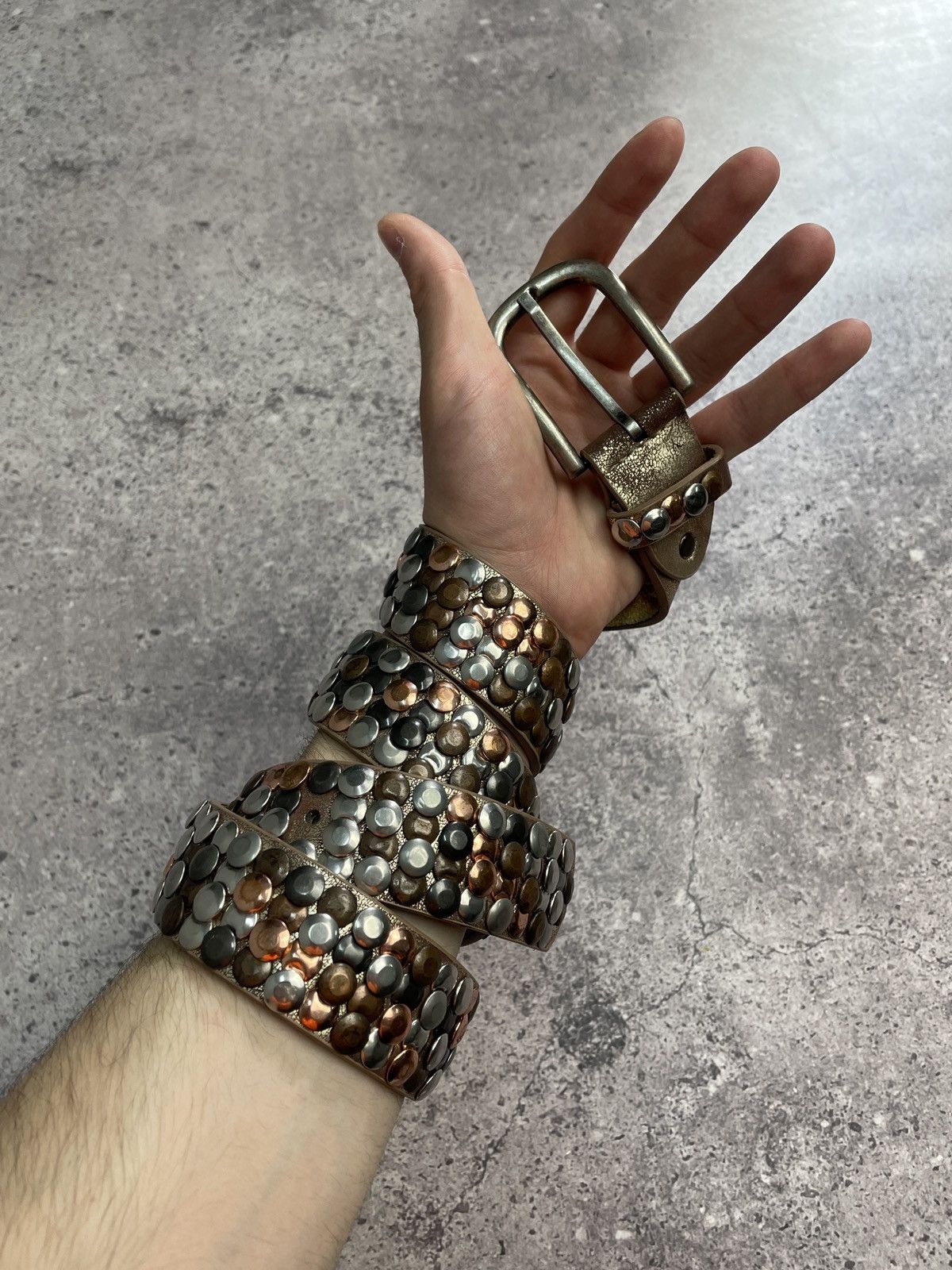 Hysteric Glamour Vintage Belt Y2K Rhinestones Punk Leather Belts size 34/36 Size 34 - 1 Thumbnail