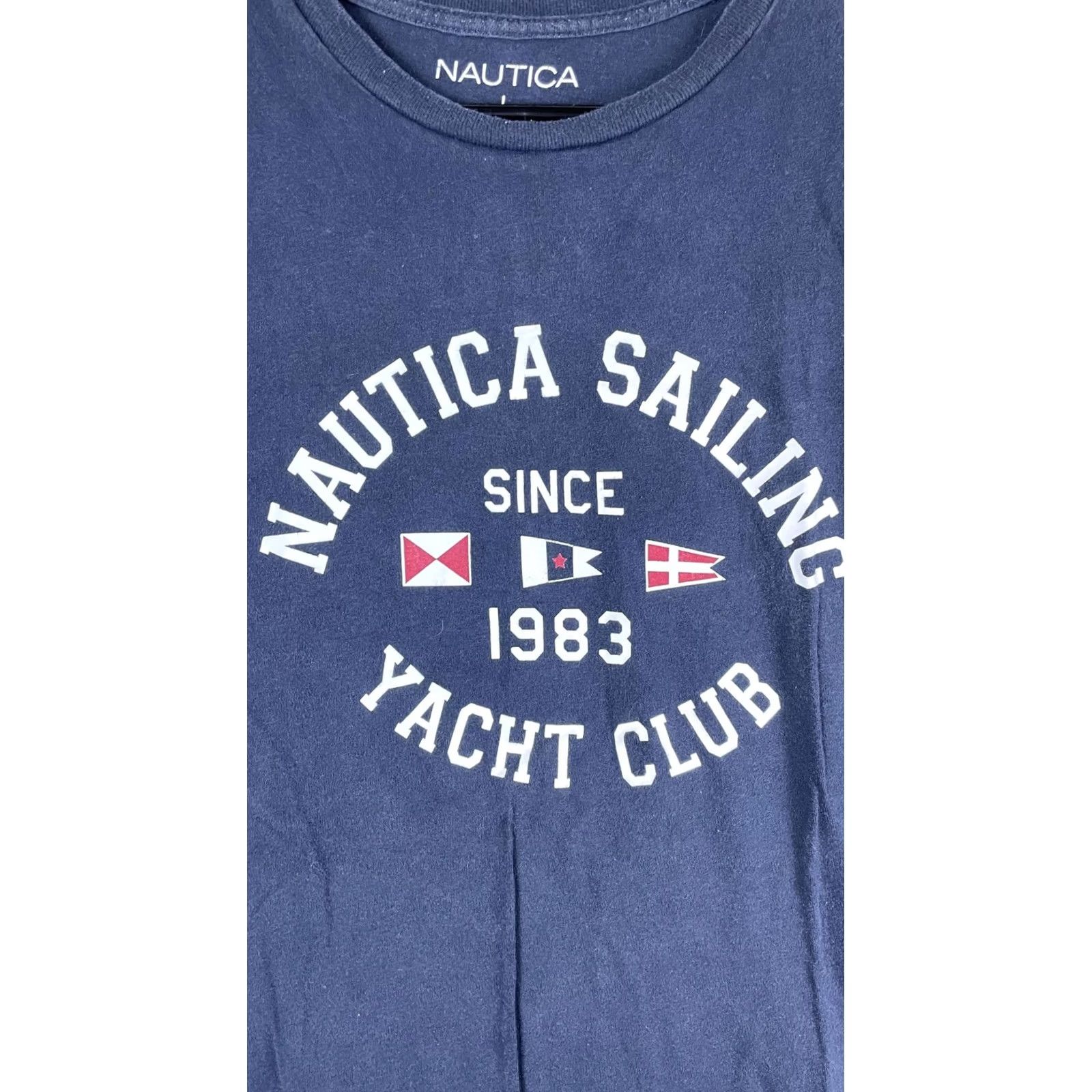 Nautica Nautica Shirt Mens Large Blue Sailing Yacht Club Graphic Tee Nautical 1983 Size US L / EU 52-54 / 3 - 2 Thumbnail