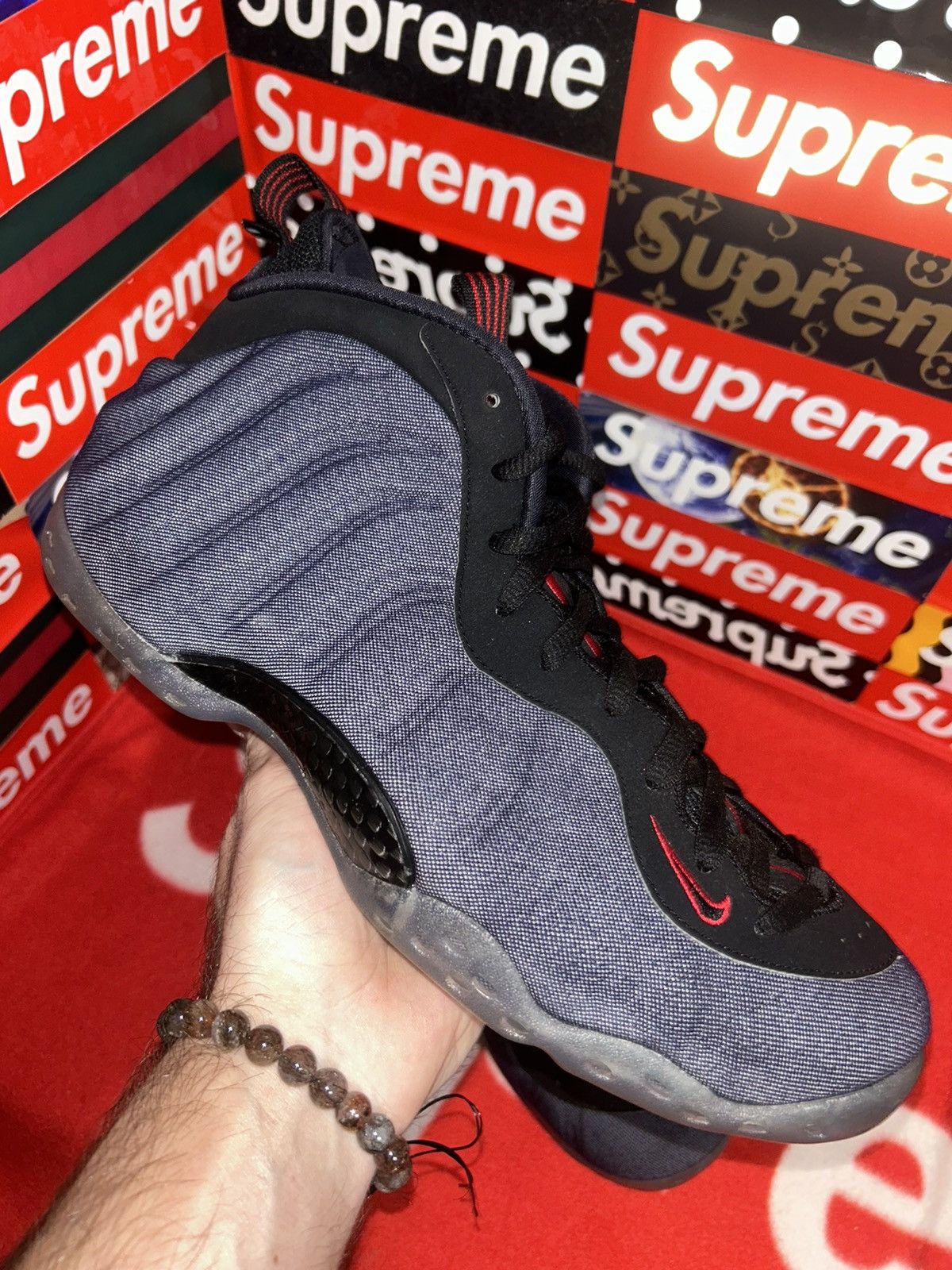 Nike Nike Air Foamposite One Denim 2018 314996-404 size 11.5 Size US 11.5 / EU 44-45 - 7 Thumbnail