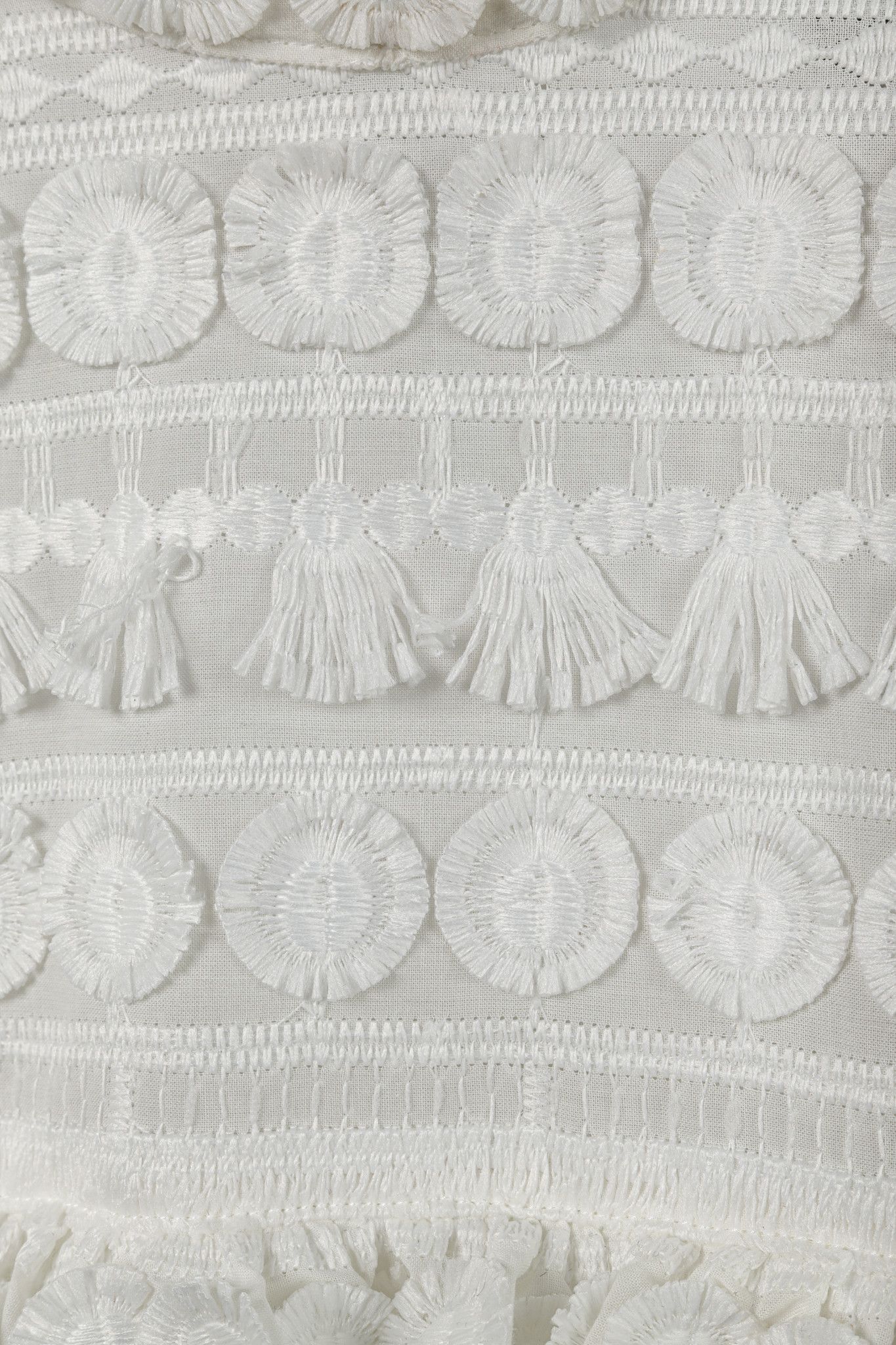 SMYTHE Smythe Ivory 3D-Embroidered A-Line Blouse Size S / US 4 / IT 40 - 6 Thumbnail