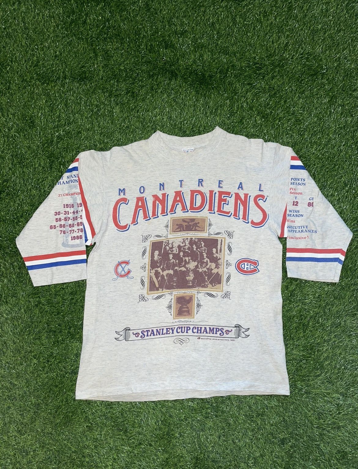 NHL × Vintage Vintage Bulletin 1991 NHL Montreal Canadians Stanley Cup Size US S / EU 44-46 / 1 - 1 Thumbnail