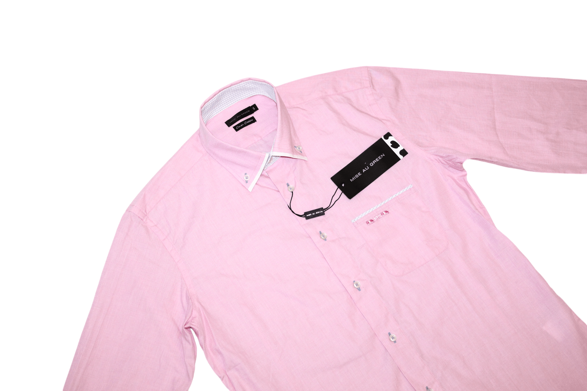 Other Mise Au Green Coupe Cintree Organic Cotton Casual Shirt Size US S / EU 44-46 / 1 - 4 Thumbnail