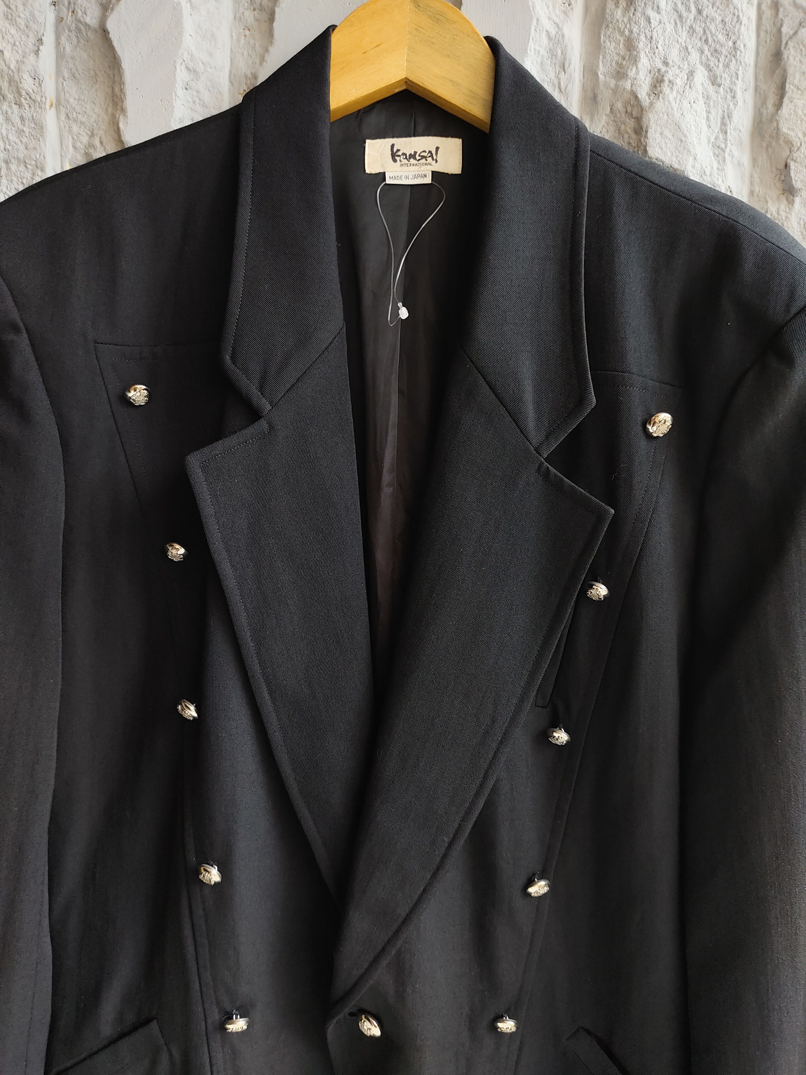Kansai Yamamoto 80s Kansai- Archive Tailoring Double Breasted Military Blaze Size US M / EU 48-50 / 2 - 2 Thumbnail