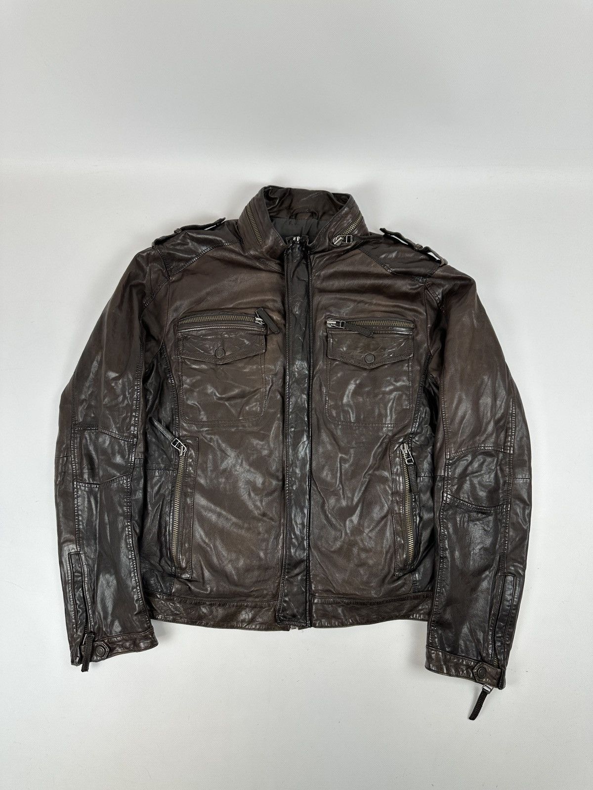 Baldessarini Baldessarini Leather Biker Jacket Size US L / EU 52-54 / 3 - 1 Thumbnail