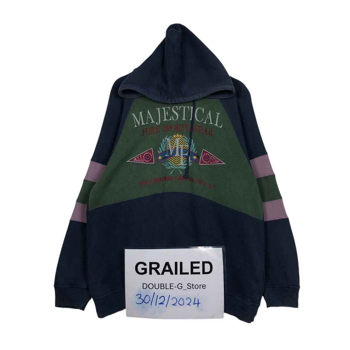 Japanese Brand × Vintage 📌Vintage Sweatshirt Majestical Big Logo Over Print Size US L / EU 52-54 / 3 - 1 Thumbnail