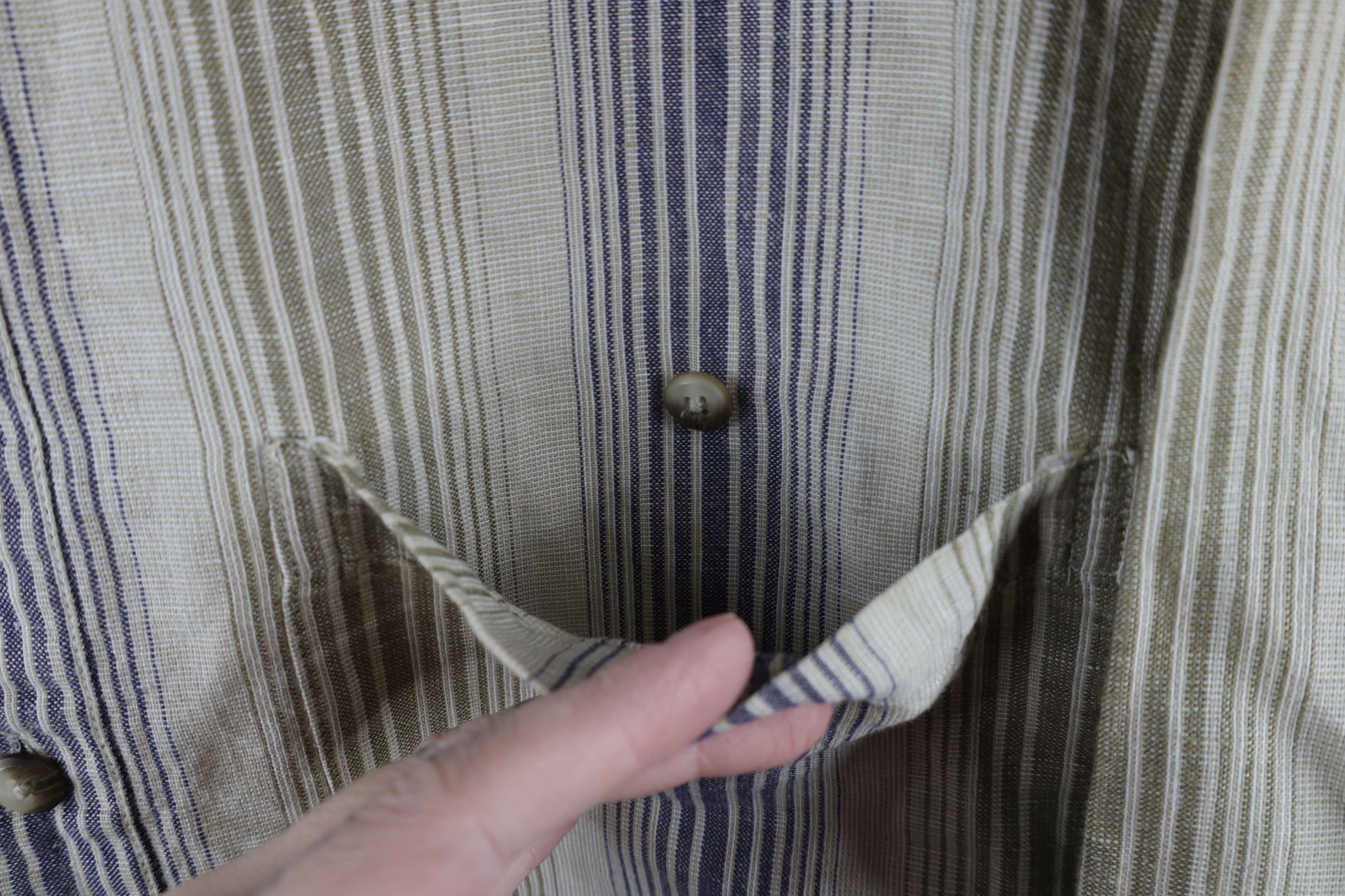 Vintage Vintage 90s Streetwear Baggy Fit Striped Button Down Shirt Size US M / EU 48-50 / 2 - 5 Thumbnail