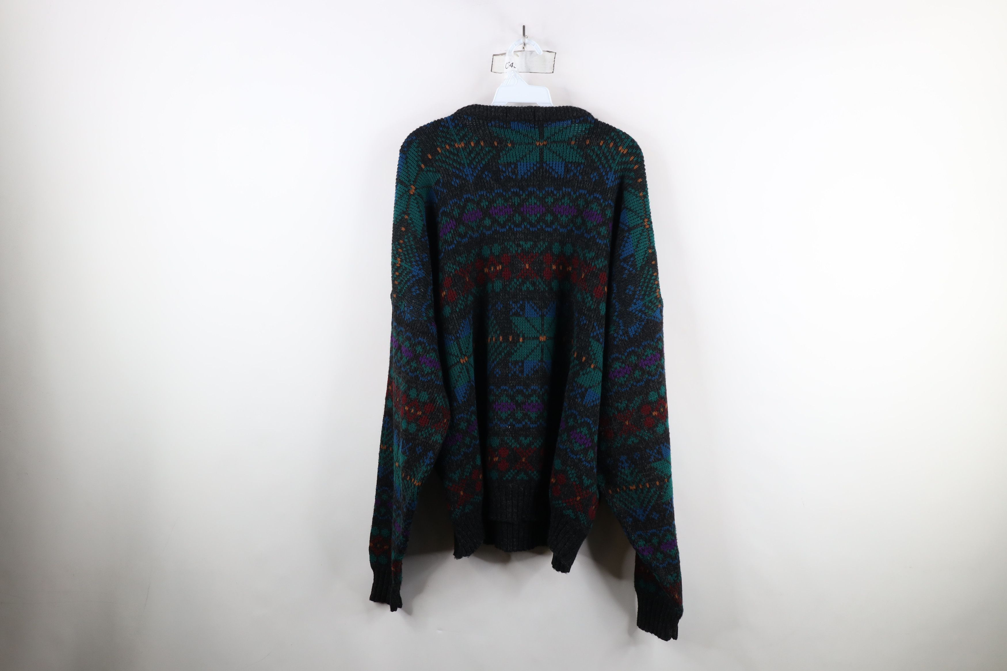 Vintage Vintage 90s Streetwear Fair Isle Knit Crewneck Sweater USA Size US XXL / EU 58 / 5 - 9 Thumbnail