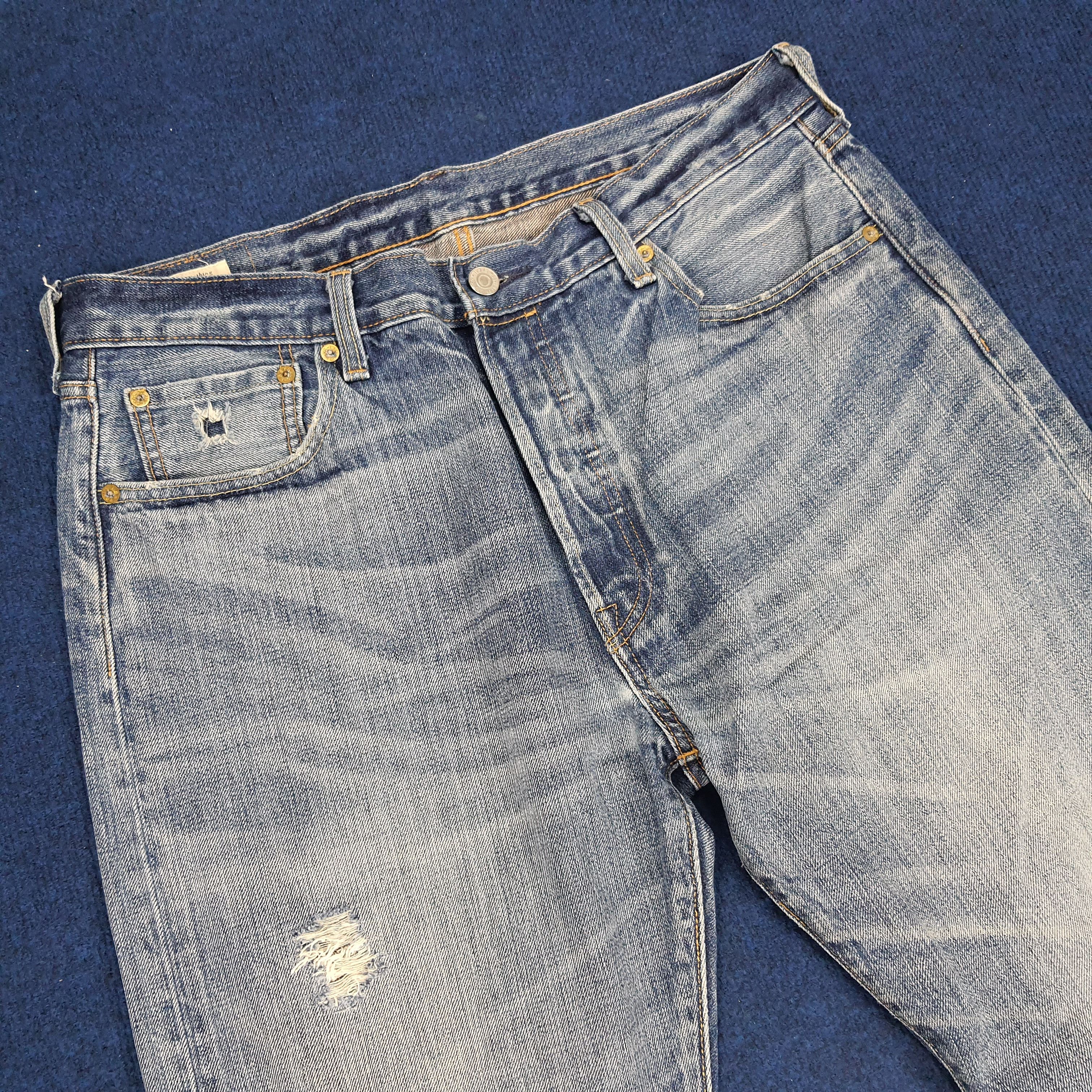 Levi's × Vintage Vintage Levis 501 Distressed Style Jeans Size US 34 / EU 50 - 2 Thumbnail