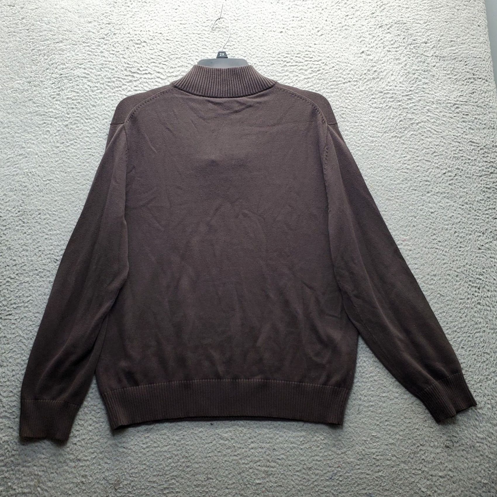 Vintage John Henry Sweater Mens XL Brown Cotton Knitted Raglan Sleeve V-Neck Pullover Size US XL / EU 56 / 4 - 2 Thumbnail