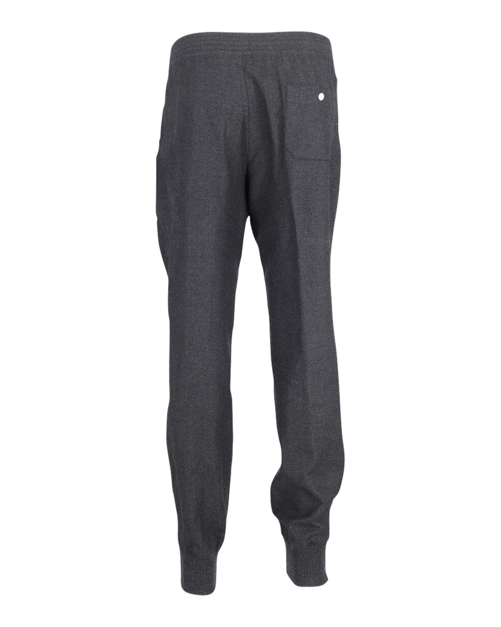 image of Hermes Grey Cashmere Drawstring Track Pants, Men's (Size 26)