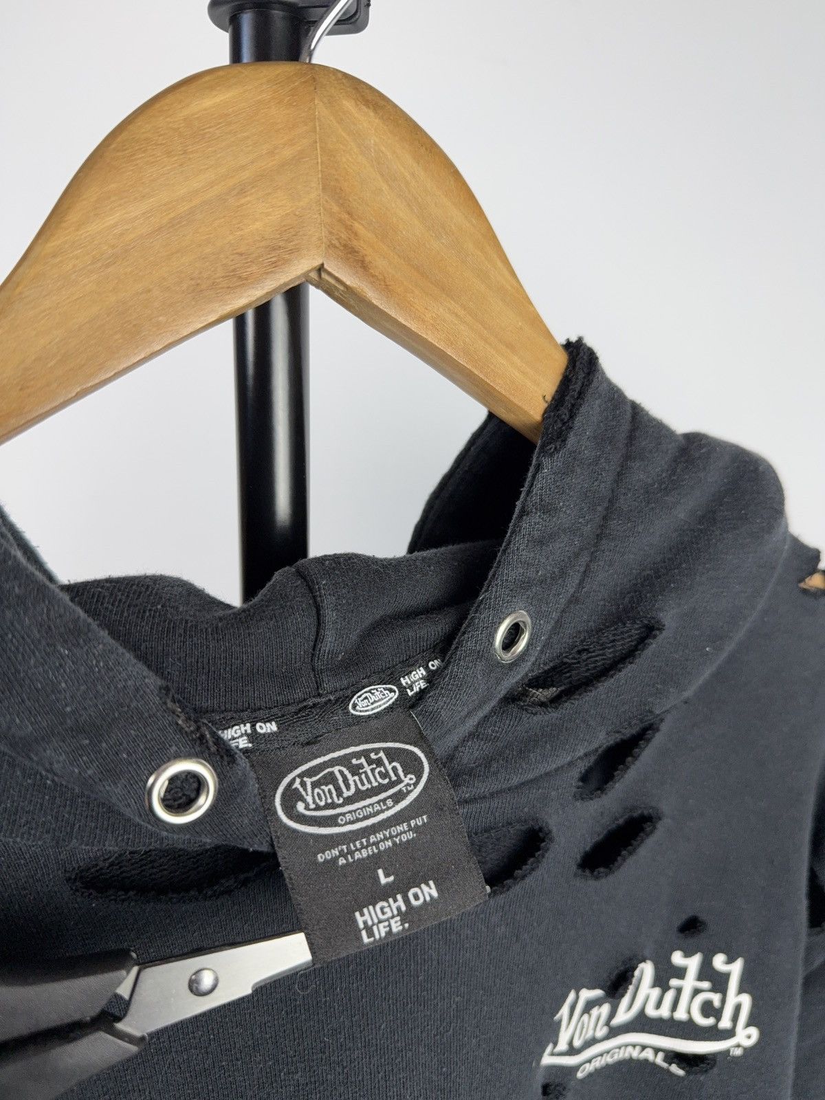 Von Dutch 00s Y2K Von Dutch Distressed Hoodie Y2K Grunge Destroyed Size US L / EU 52-54 / 3 - 10 Thumbnail