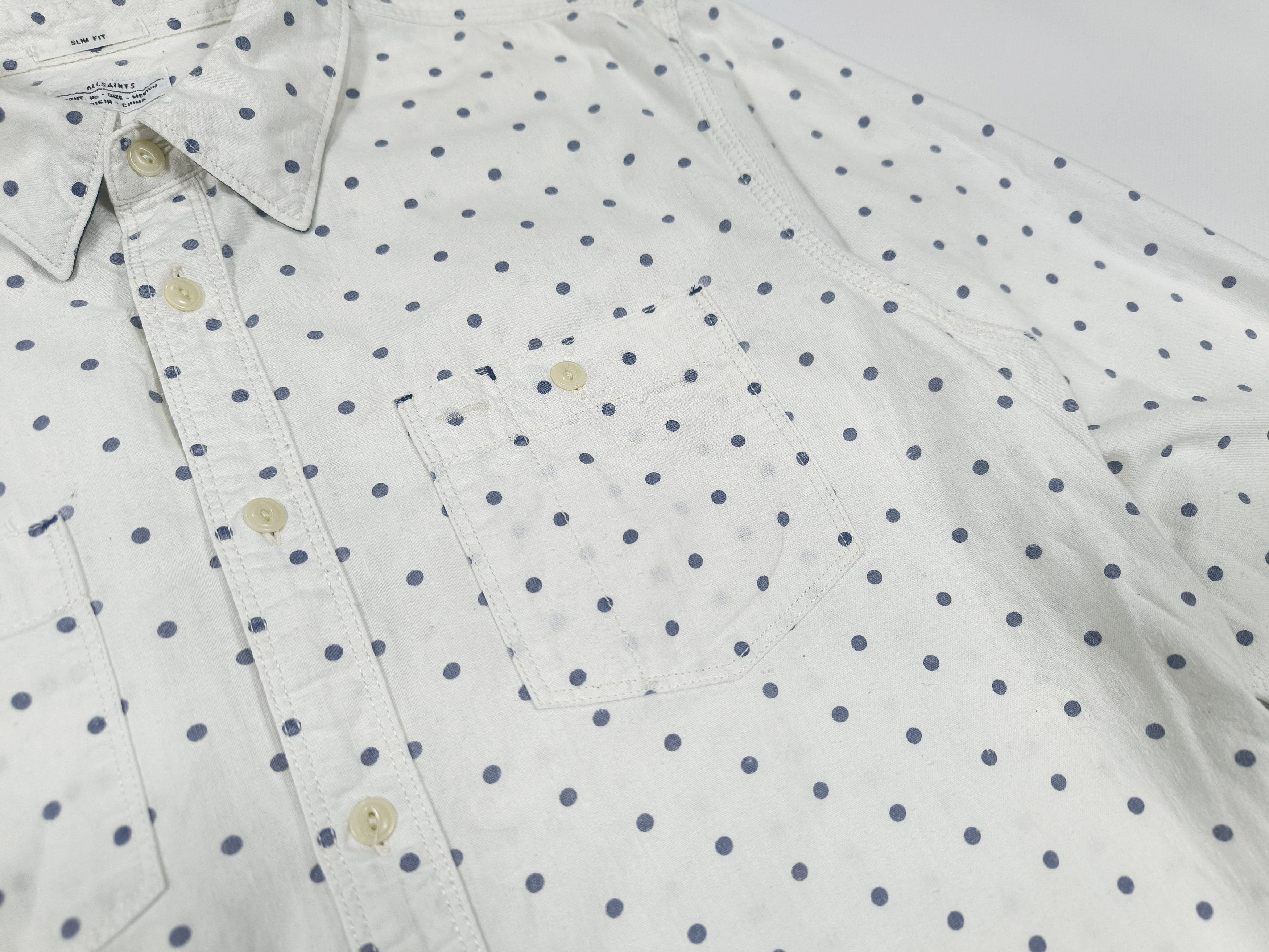 Allsaints AllSaints Coolidge Polka Dot Cotton Shirt Size M Size US M / EU 48-50 / 2 - 4 Thumbnail
