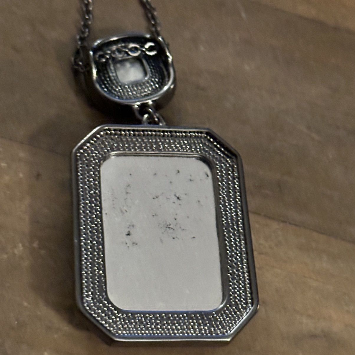 Other Gunmetal honeycomb drop pendant necklace Size ONE SIZE - 7 Thumbnail