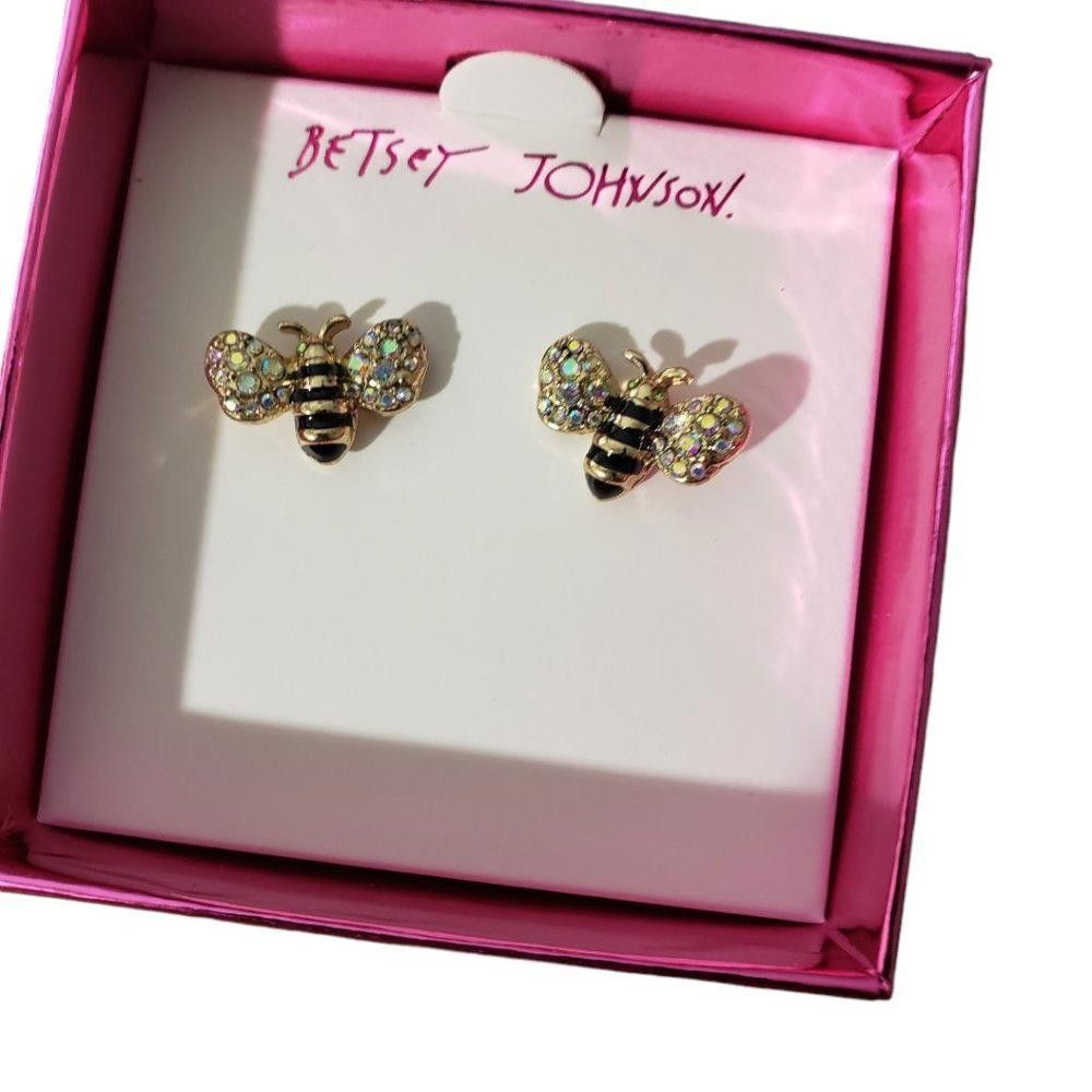 Designer Betsy Johnson Bumble Bee Small Post Earrings Size ONE SIZE - 1 Thumbnail