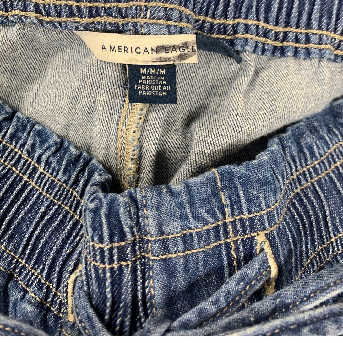 American Eagle Outfitters New American Eagle Womens Medium Blue Denim Pants Size 32" / US 10 / IT 46 - 5 Thumbnail