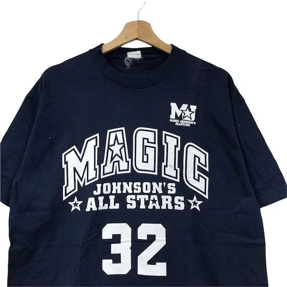 Champion × NBA Vtg MAGIC JOHNSON x CHAMPION All Stars Tee Shirt Size US M / EU 48-50 / 2 - 2 Thumbnail