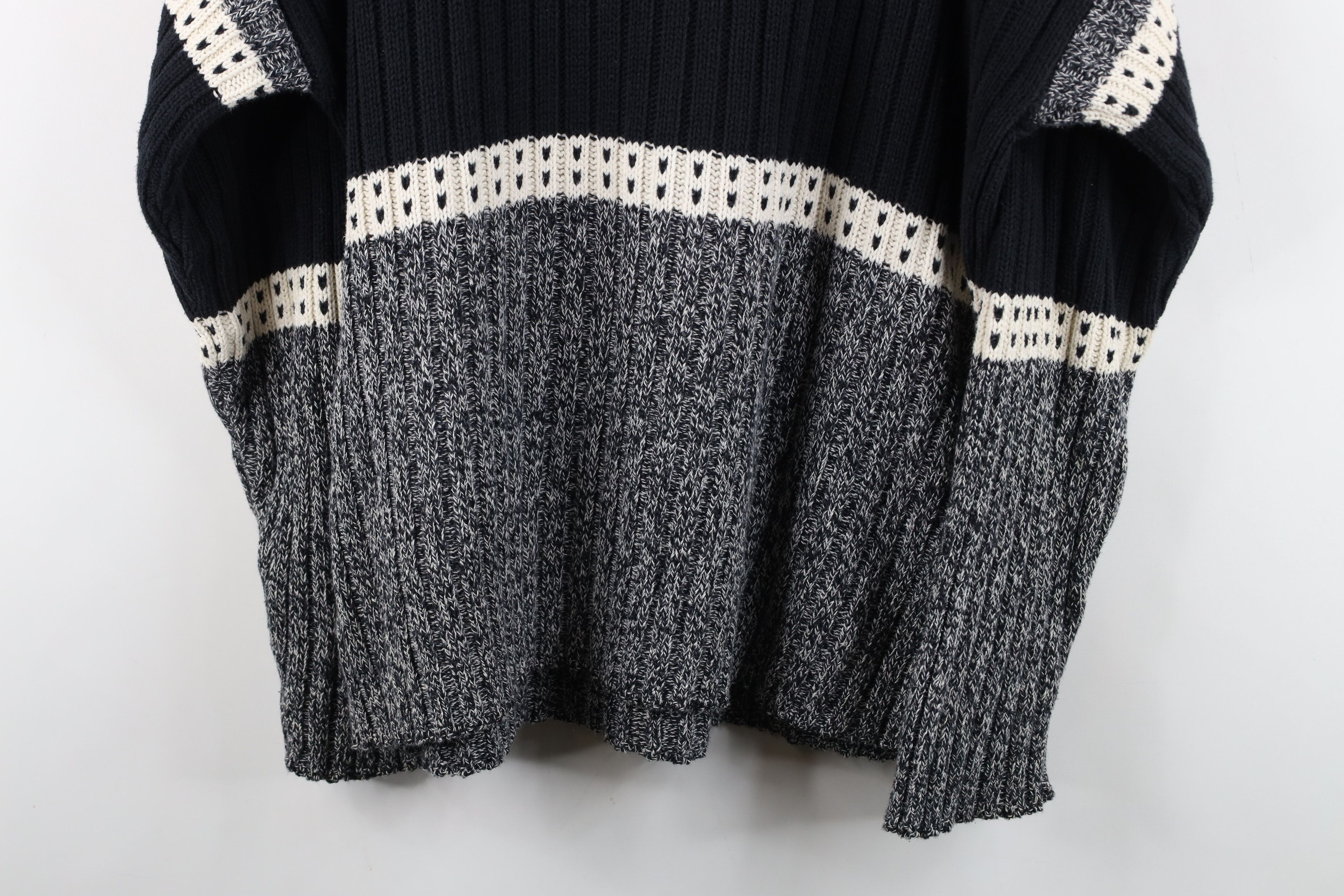 Vintage Vintage 90s Streetwear Chunky Cotton Ribbed Knit Sweater Size US L / EU 52-54 / 3 - 11 Thumbnail