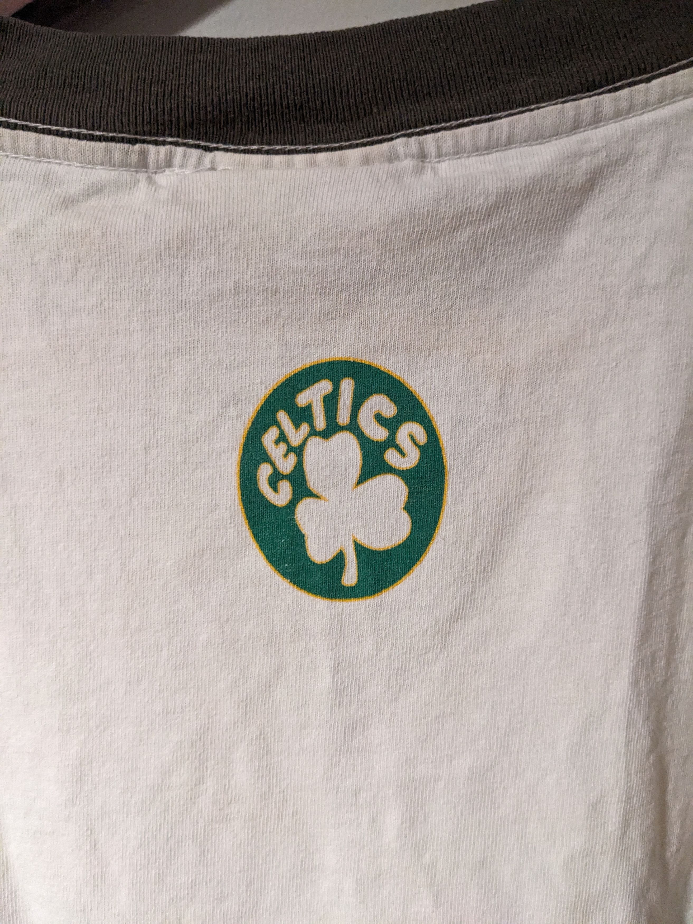 NBA × Vintage Vintage 90s Boston Celtics NBA Basketball Ringer T-Shirt Size US L / EU 52-54 / 3 - 10 Thumbnail