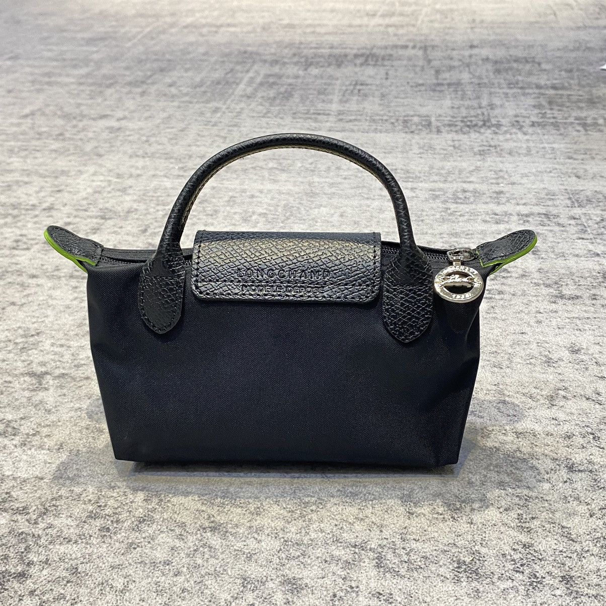 Longchamp LONGCHAMP Le Pliage Pouch Bag GREEN Black Size ONE SIZE - 2 Thumbnail