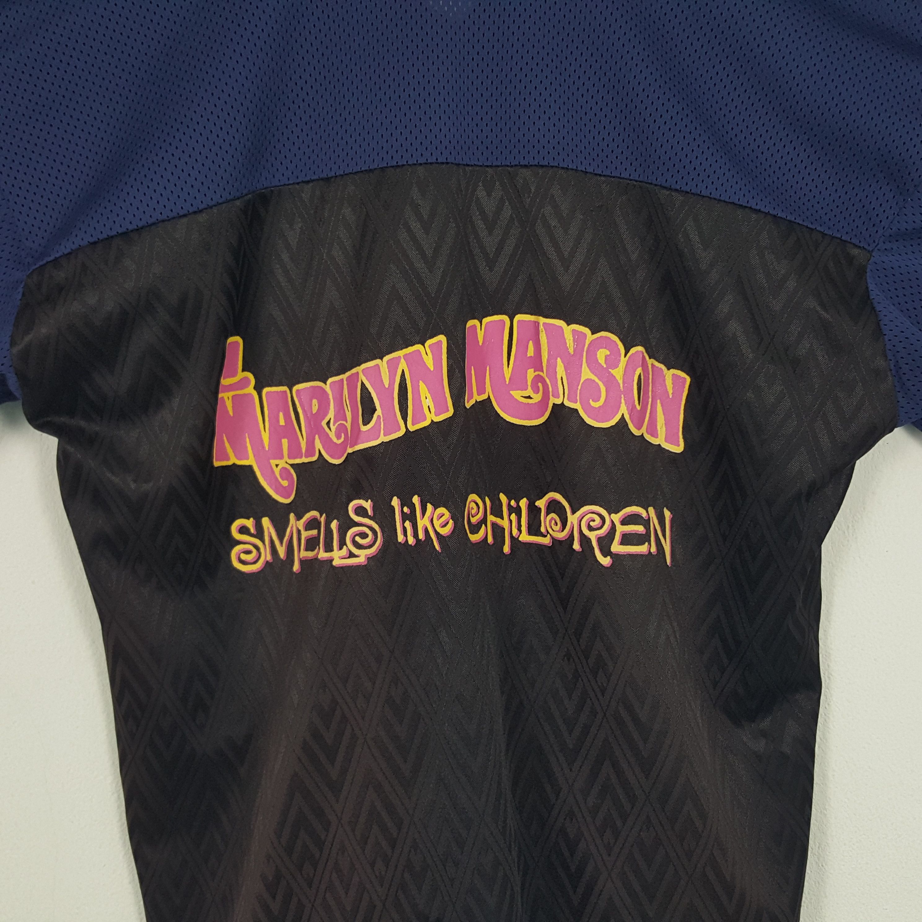 Band Tees × Marilyn Manson × Vintage Vintage 90's Marilyn Manson Rock Singer Jersey Tshirt Size US L / EU 52-54 / 3 - 4 Thumbnail