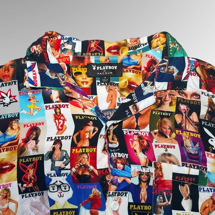 Pacsun Playboy Cover Collage Camp Collar Shirt 🐰 Grailed