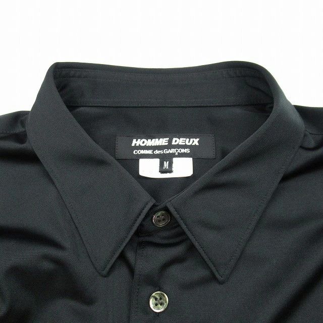 Comme des Garcons Homme Deux Shirt Semi-sheer Long sleeves See-through Cut and sew Black Size US M / EU 48-50 / 2 - 3 Thumbnail