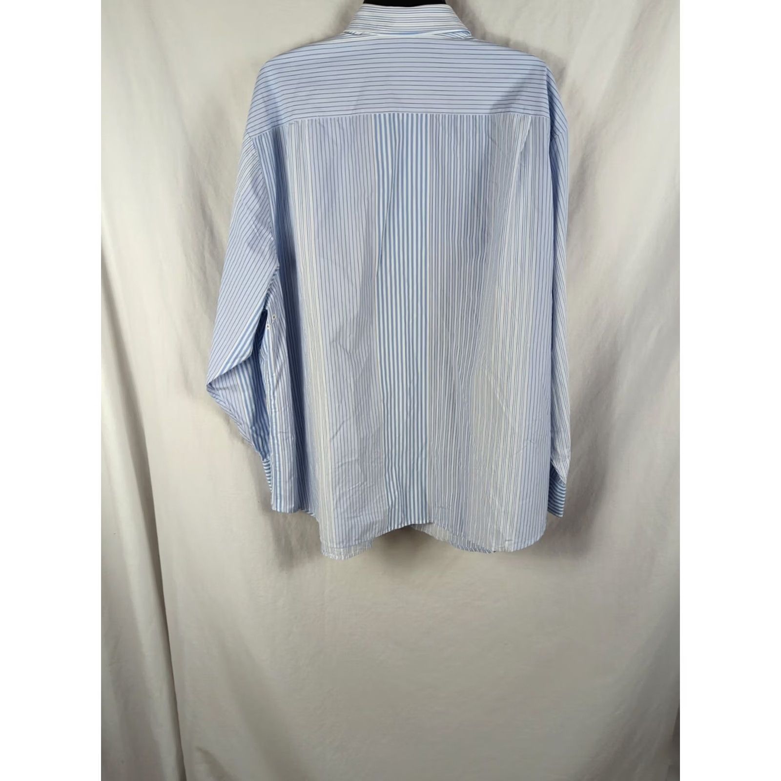 Tommy Bahama Tommy Bahama Button-Up Shirt Siesta Key Blue Stripe 2XLB UPF 30 Big & Tall Jerseyn nylon Spandex Long Sleeve Casual Shirt Mens Hawaiian Summer Size US XXL / EU 58 / 5 - 5 Thumbnail
