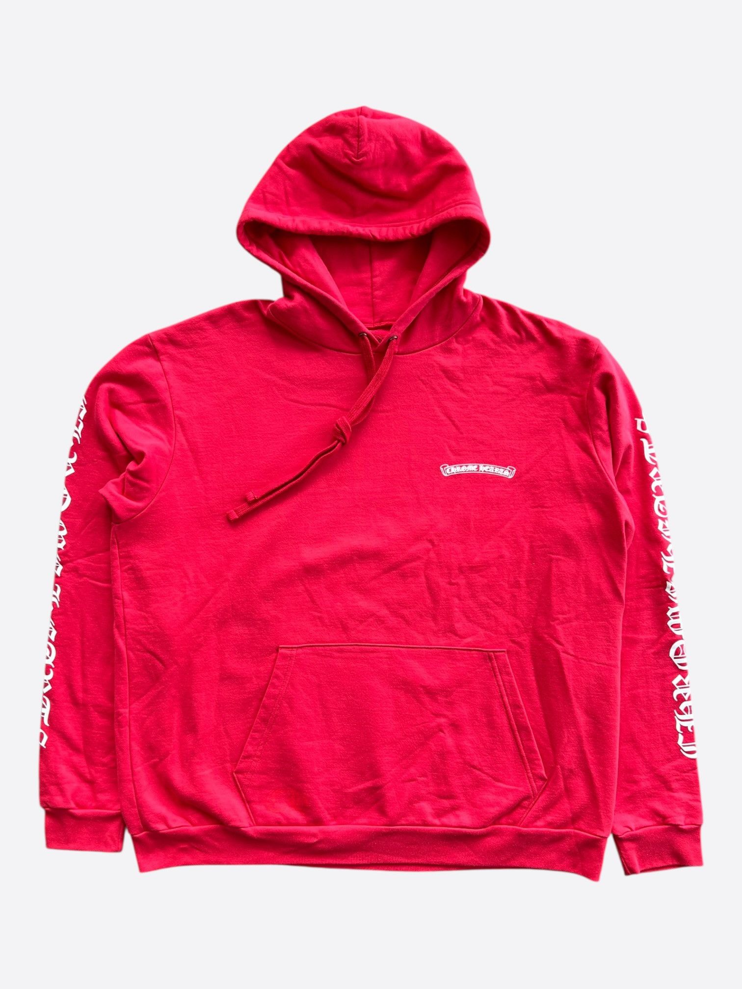 Chrome Hearts Chrome Hearts Red & White Scroll Logo Hoodie Size US XL / EU 56 / 4 - 1 Thumbnail