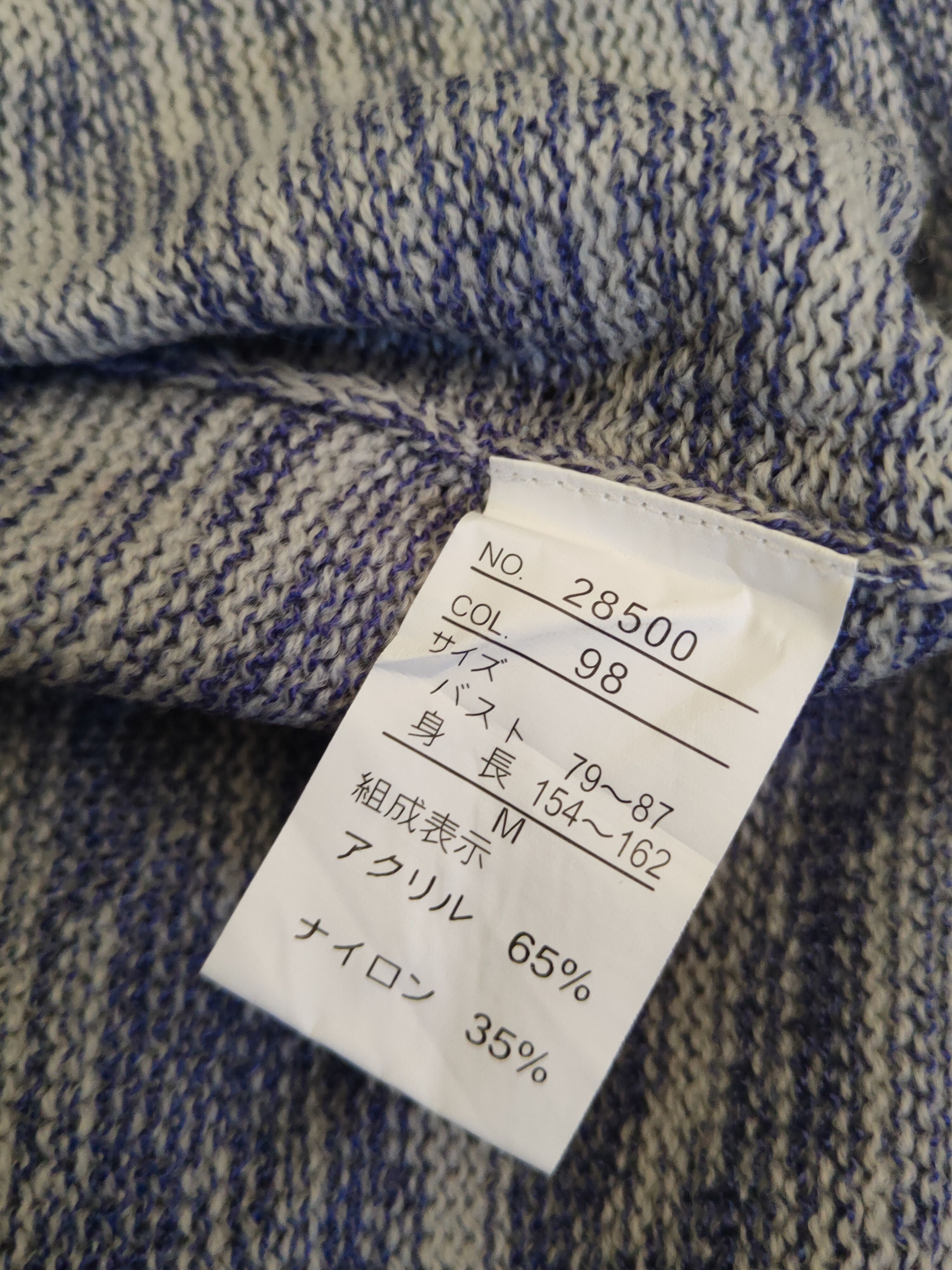 Japanese Brand Ventviolet Blue Gray Knitwear Sweatshirts #W1095 Size US M / EU 48-50 / 2 - 10 Thumbnail