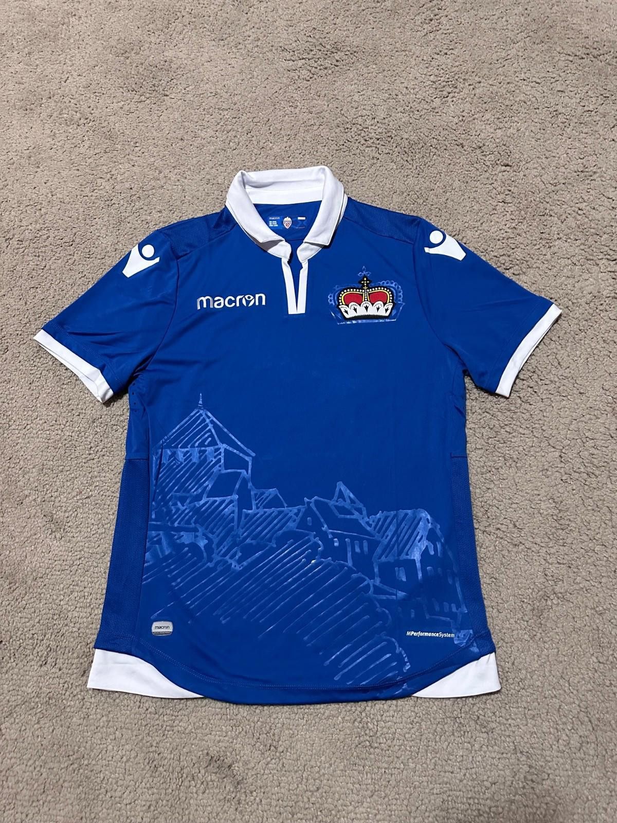 Macron LIECHTENSTEIN 2018/19 HOME FOOTBAL SHIRT SOCCER JERSEY sz M Size US M / EU 48-50 / 2 - 1 Thumbnail