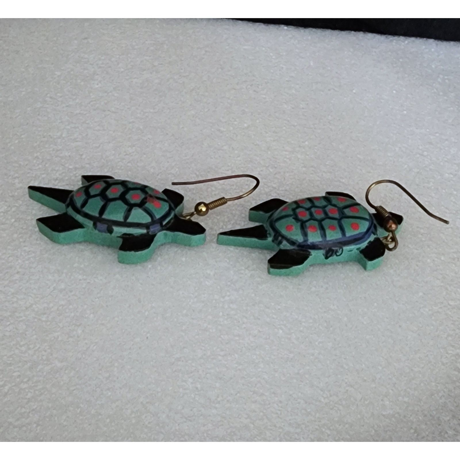 Unknown London Vintage wooden sea turtle earrings Size ONE SIZE - 3 Thumbnail