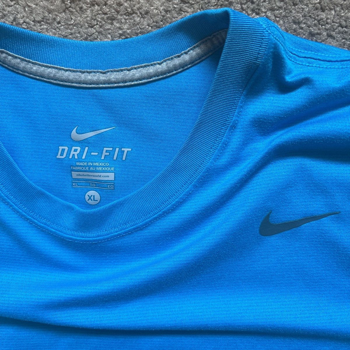 Nike Light Blue Nike Dri Fit Shirt Size US XL / EU 56 / 4 - 3 Thumbnail