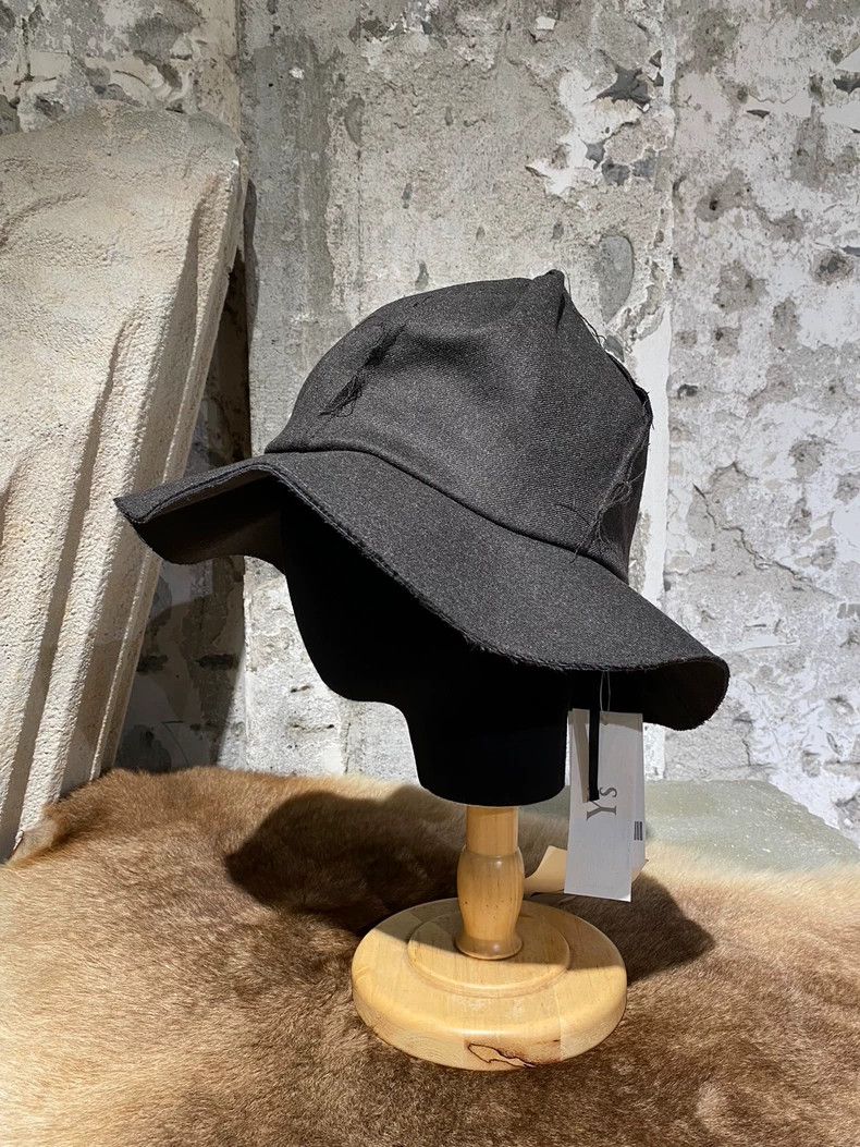 Y's Y's Wool brown destruction fringed top hat Size ONE SIZE - 2 Thumbnail