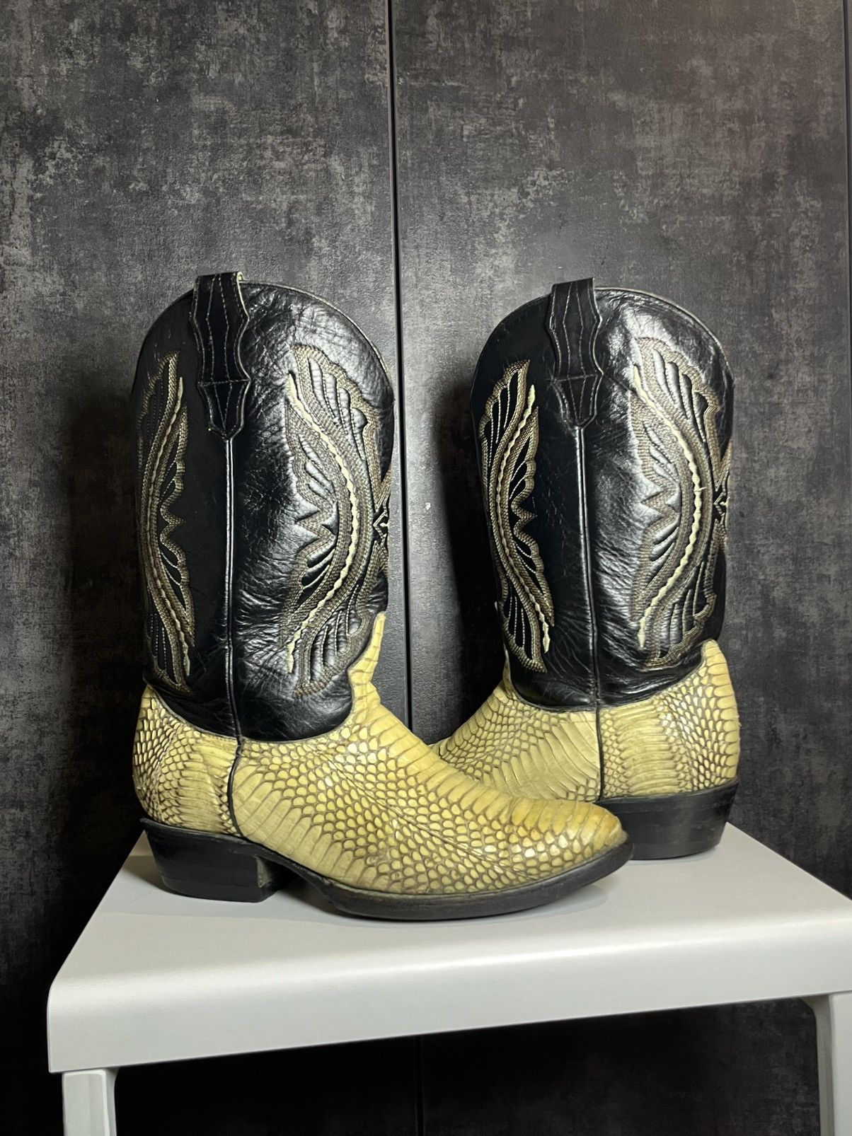 Vintage Vintage Leather Snake Cowboy Boots Avant Garde Japanese Size US 9.5 / EU 42-43 - 1 Thumbnail