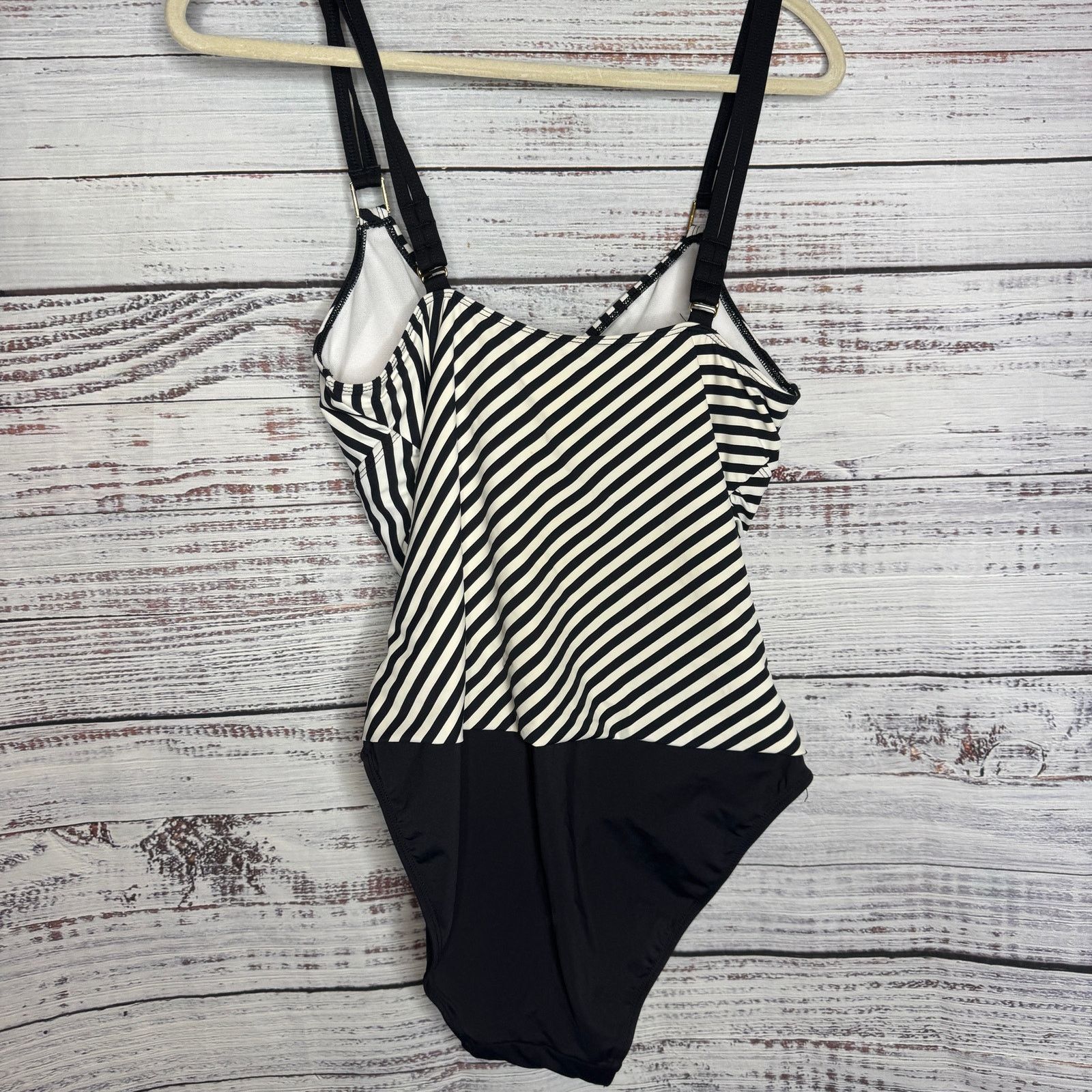 Lauren Ralph Lauren Lauren Ralph Lauren Black & White One Piece Swimsuit 14 Size ONE SIZE - 3 Thumbnail